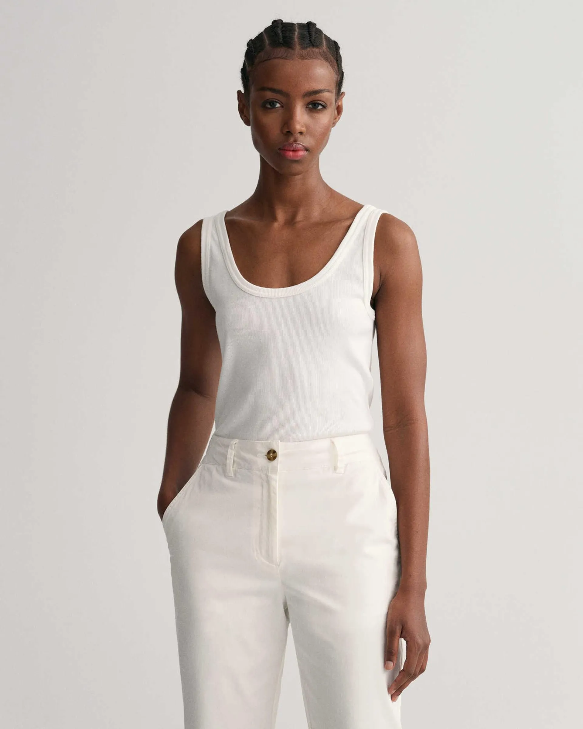 Ribbestrikket Tanktop