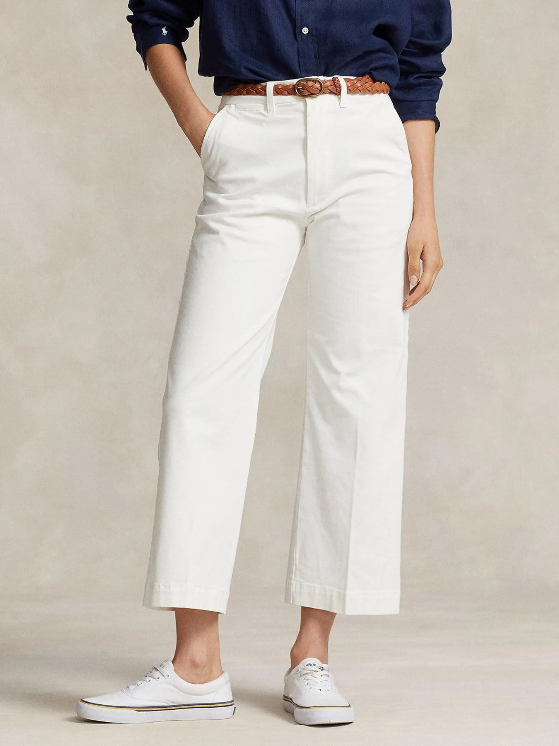 CHINO WIDE-LEG PANT Hvit