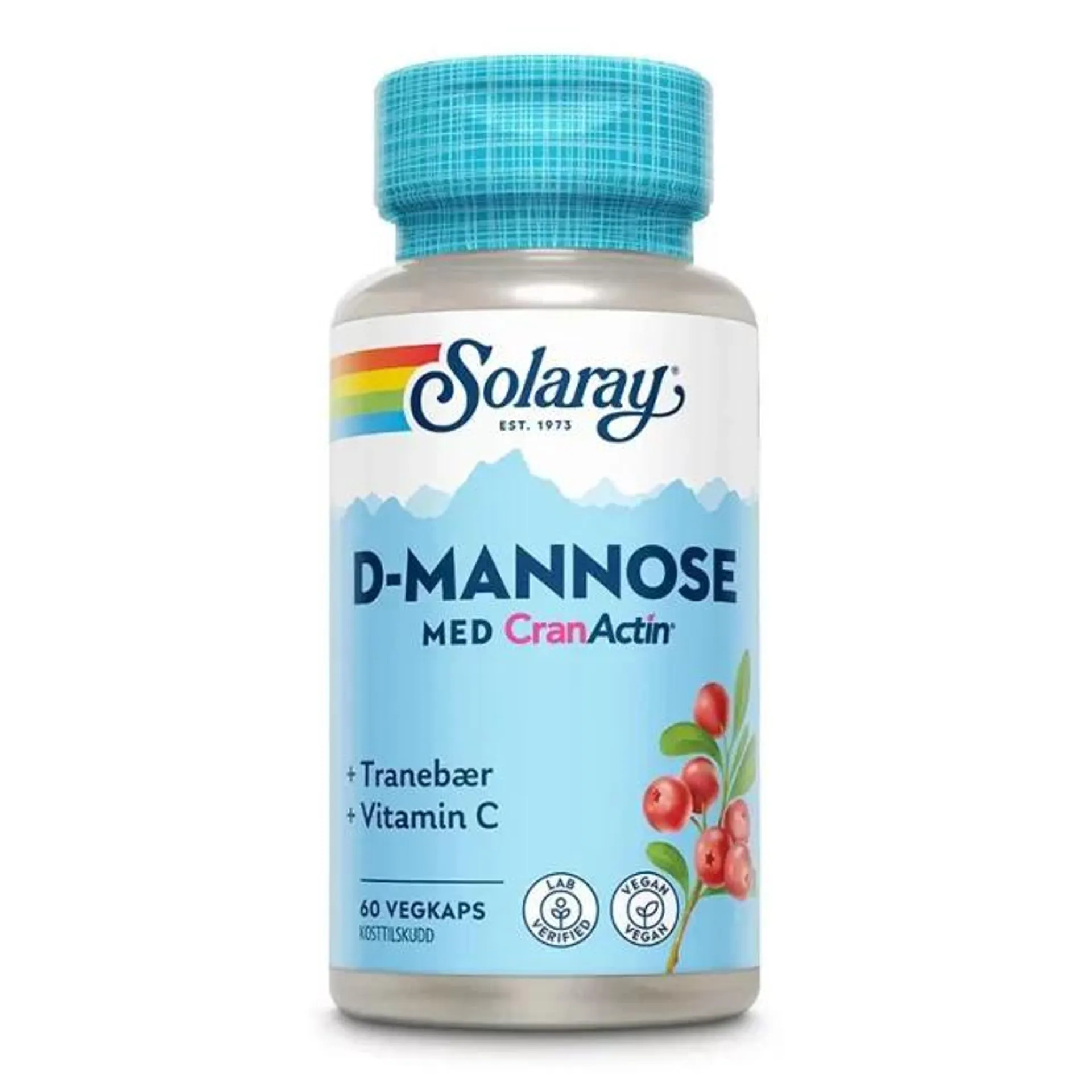 Solaray D-mannose med cranactin 60 kapsler