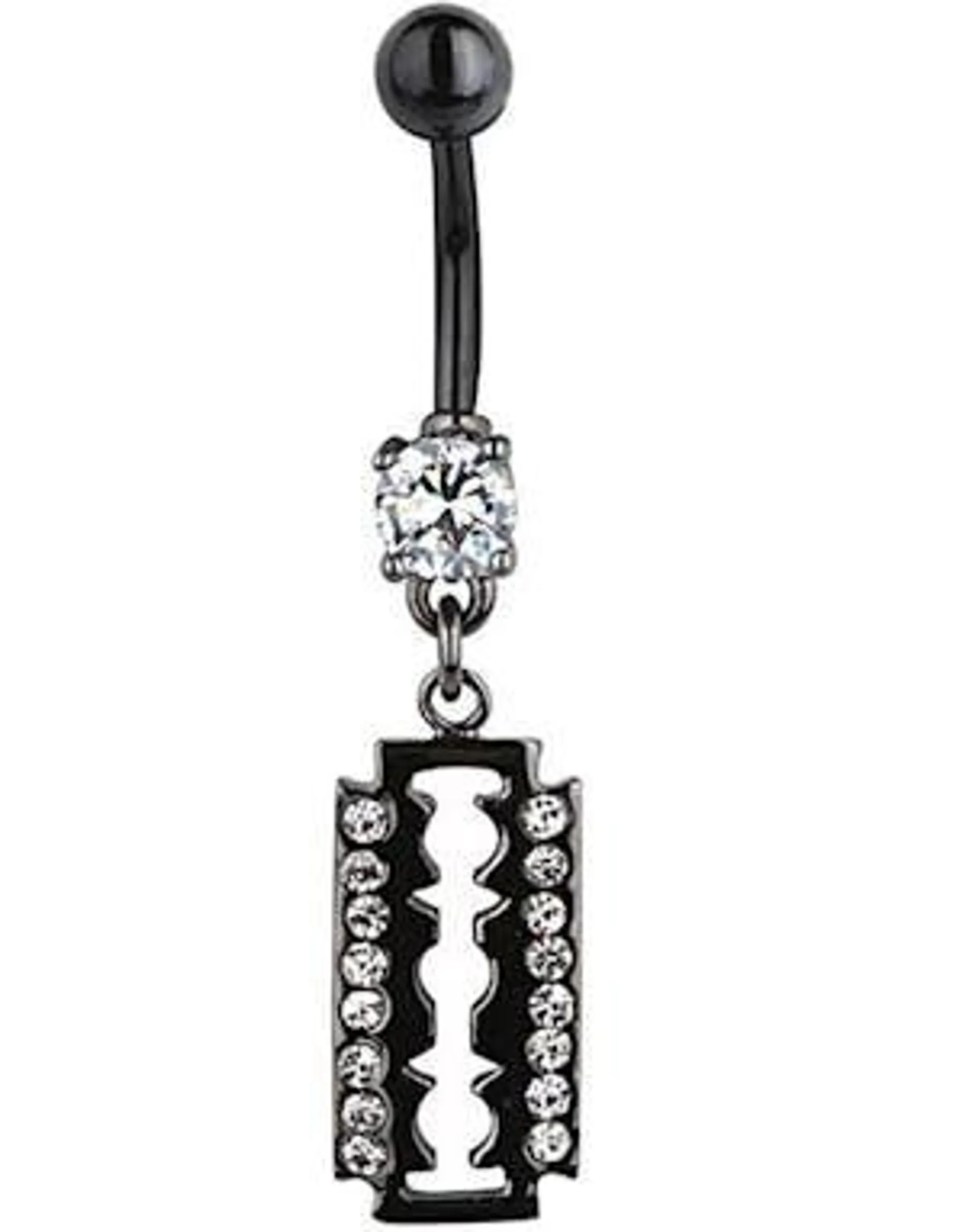 Blade Navlepiercing - Svart