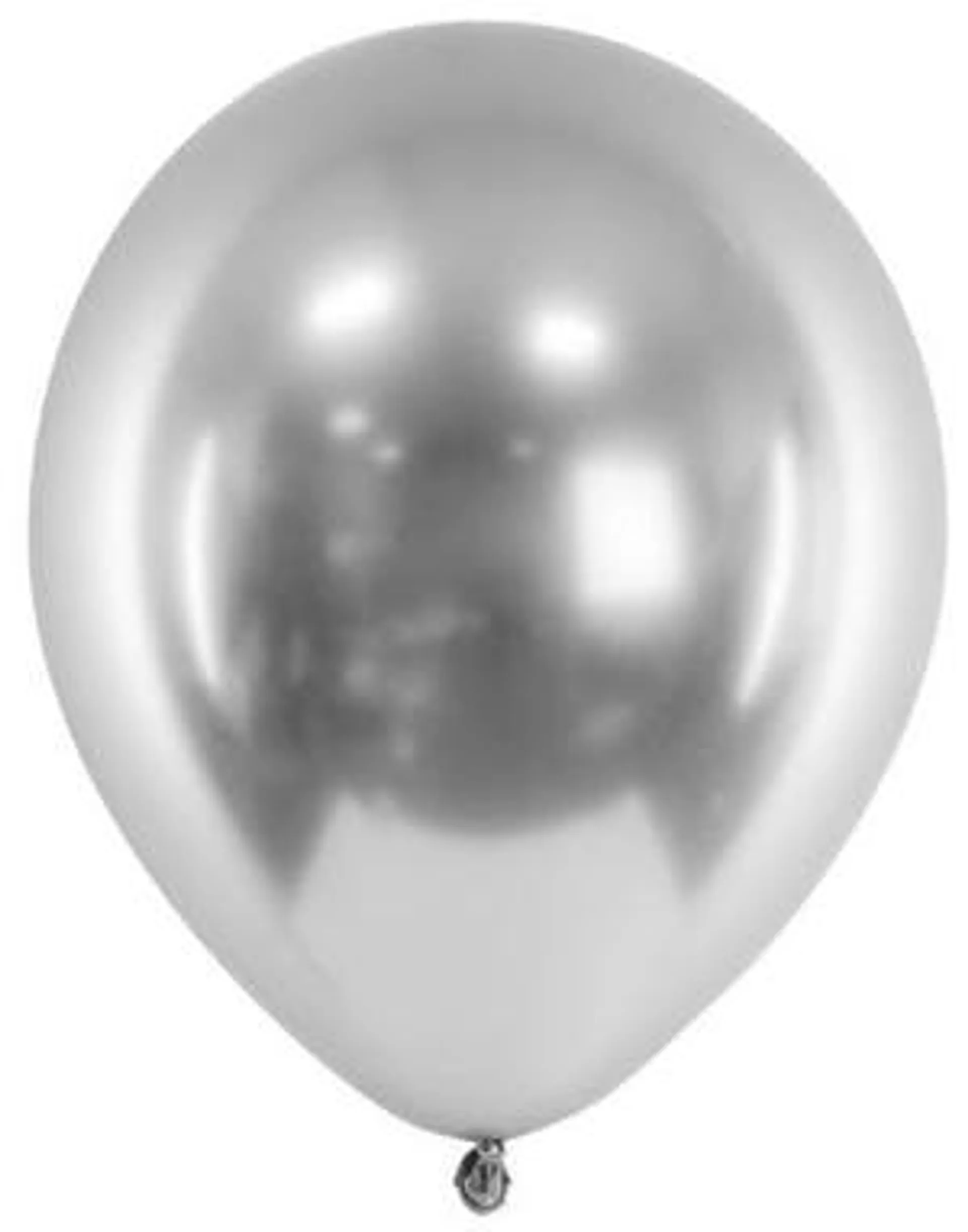 10 stk Sølvfargede Glossy Mirror Ballonger 30 cm