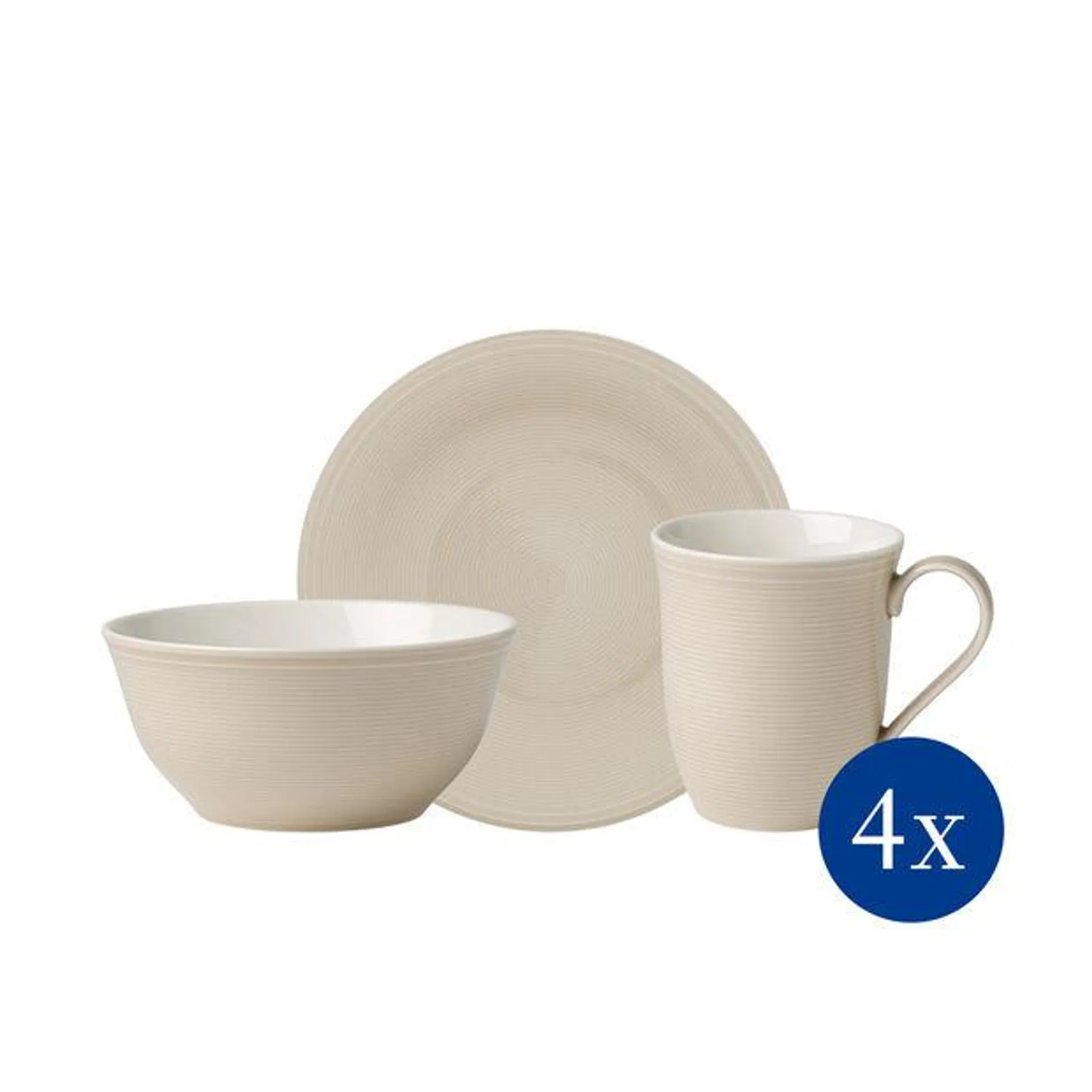 Color Loop Sand breakfast set, sand, 12 pieces