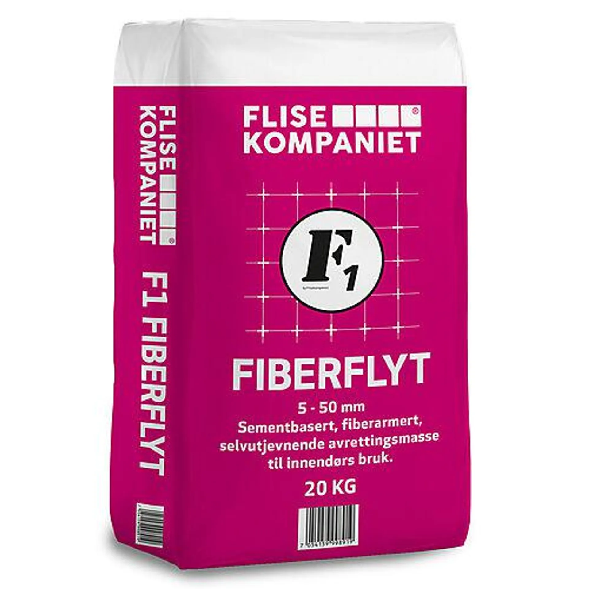 Avrettingsmasse F1 Fiberflyt (5 - 50 mm), 20 kg