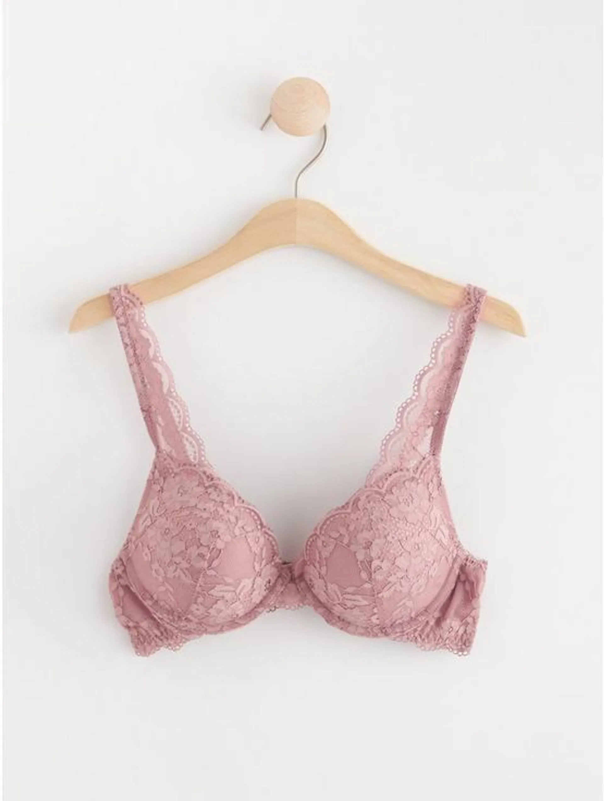 Malva push-up-BH med blonder