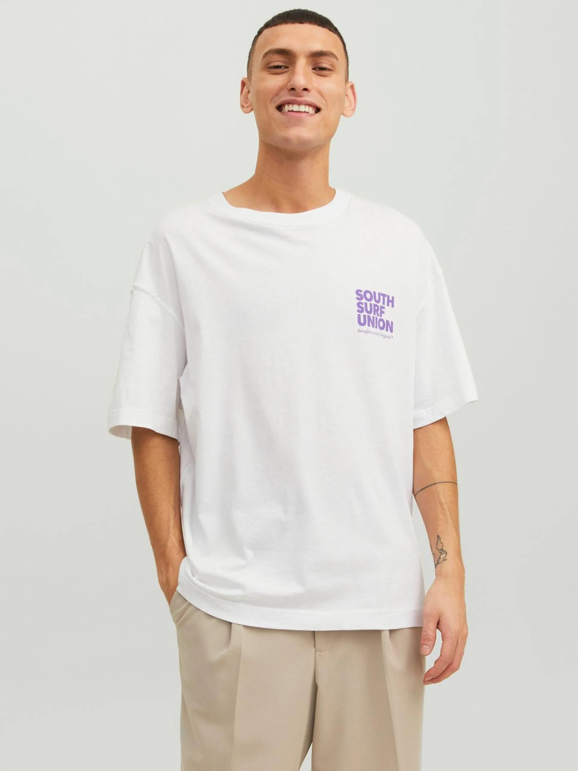 Plain Crew neck T-skjorte