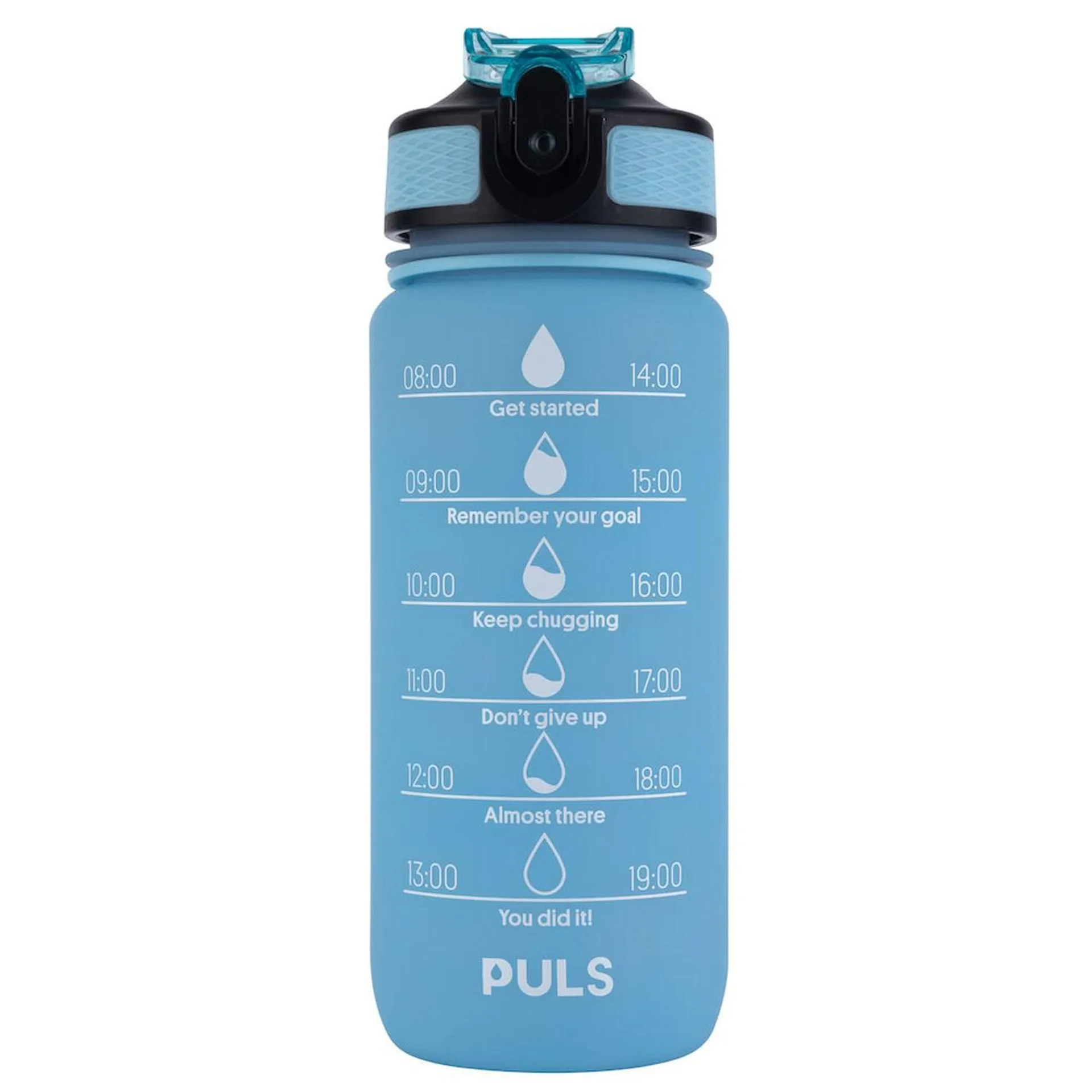 Motiverende Vannflaske Light Blue 600ml
