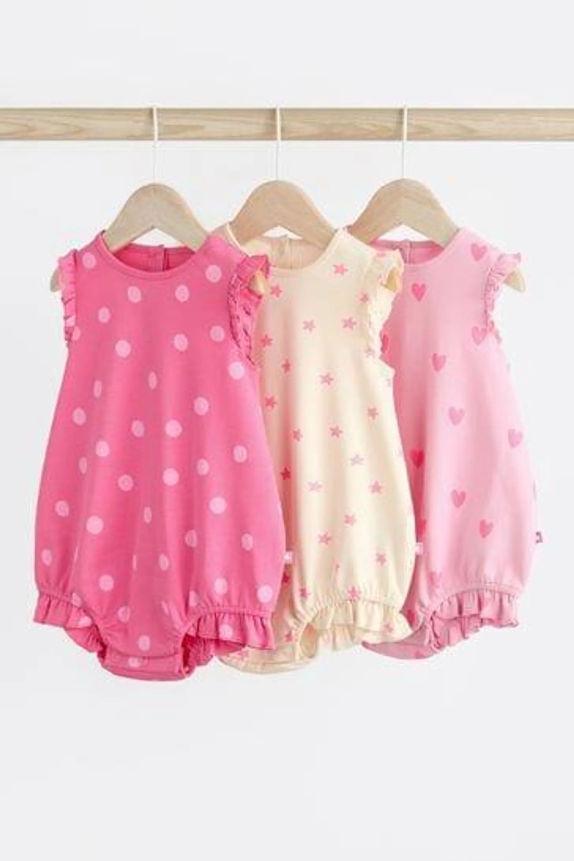 Baby Bloomer Rompers 3 Pack