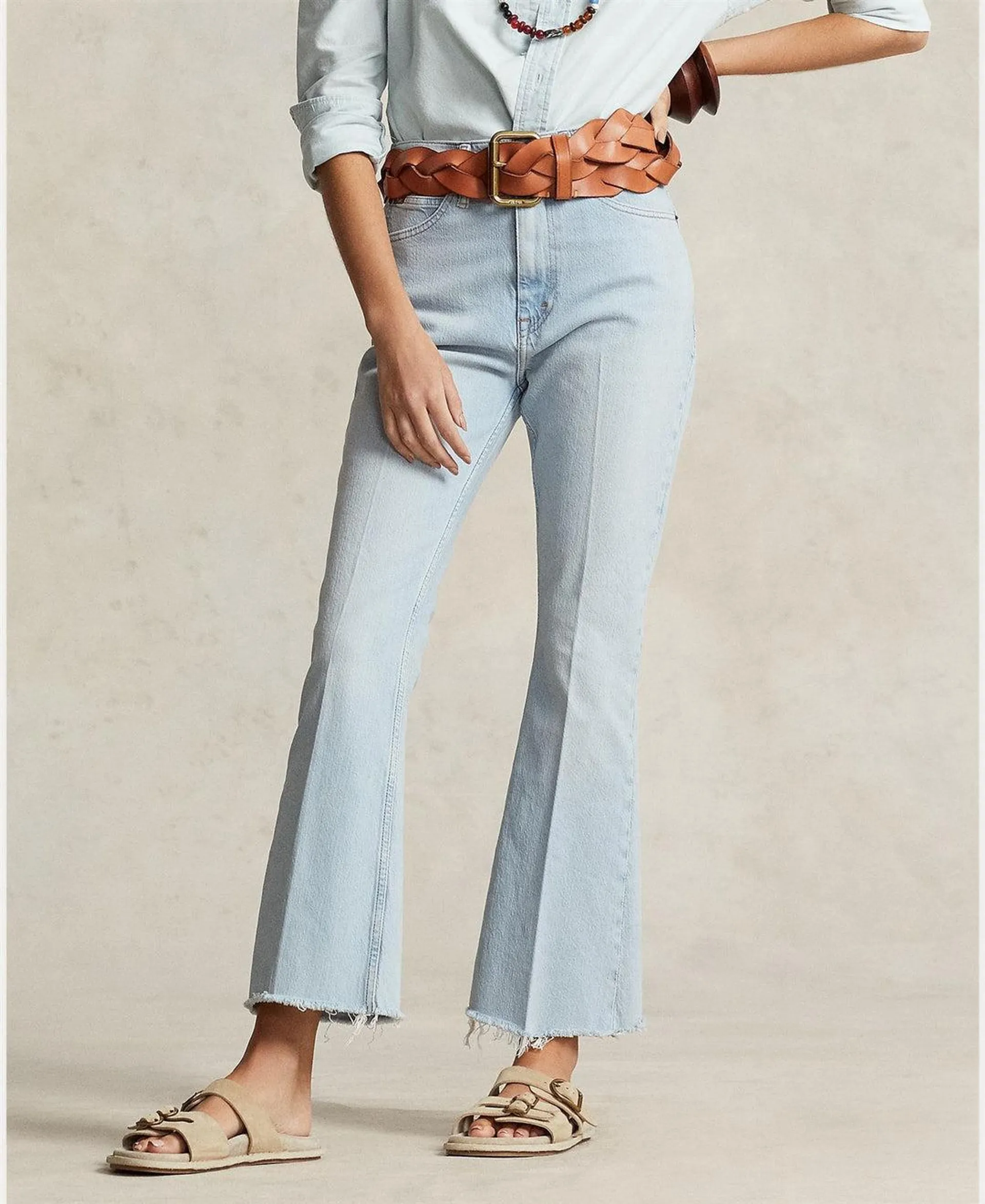 SHARON CROP FLARE JEAN Indigo