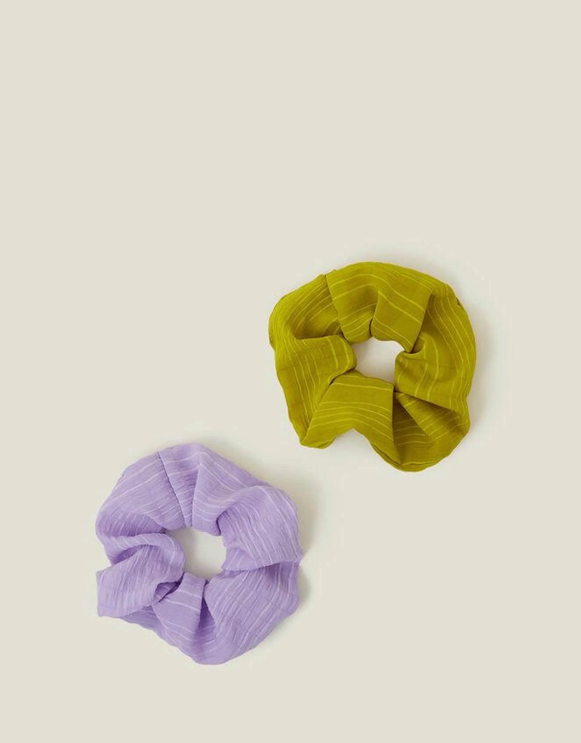 2-Pack Textured Scrunchies