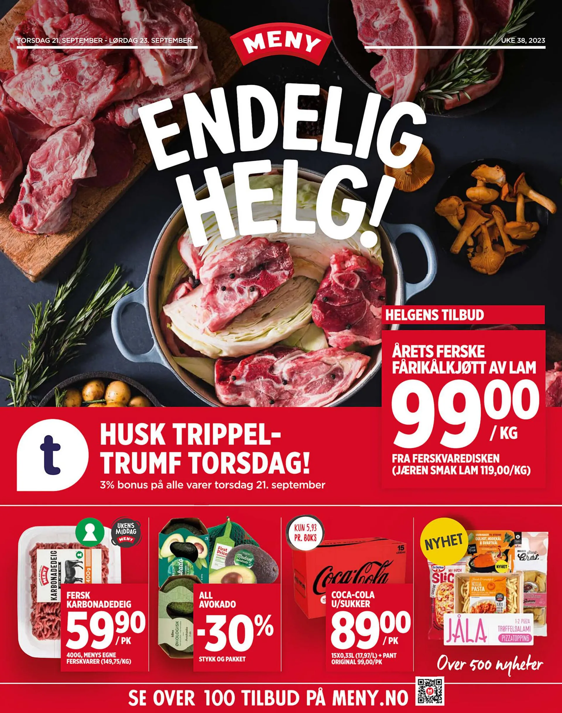 Meny Kundeavis fra 20. september til 23. september 2023 - kundeavisside 1