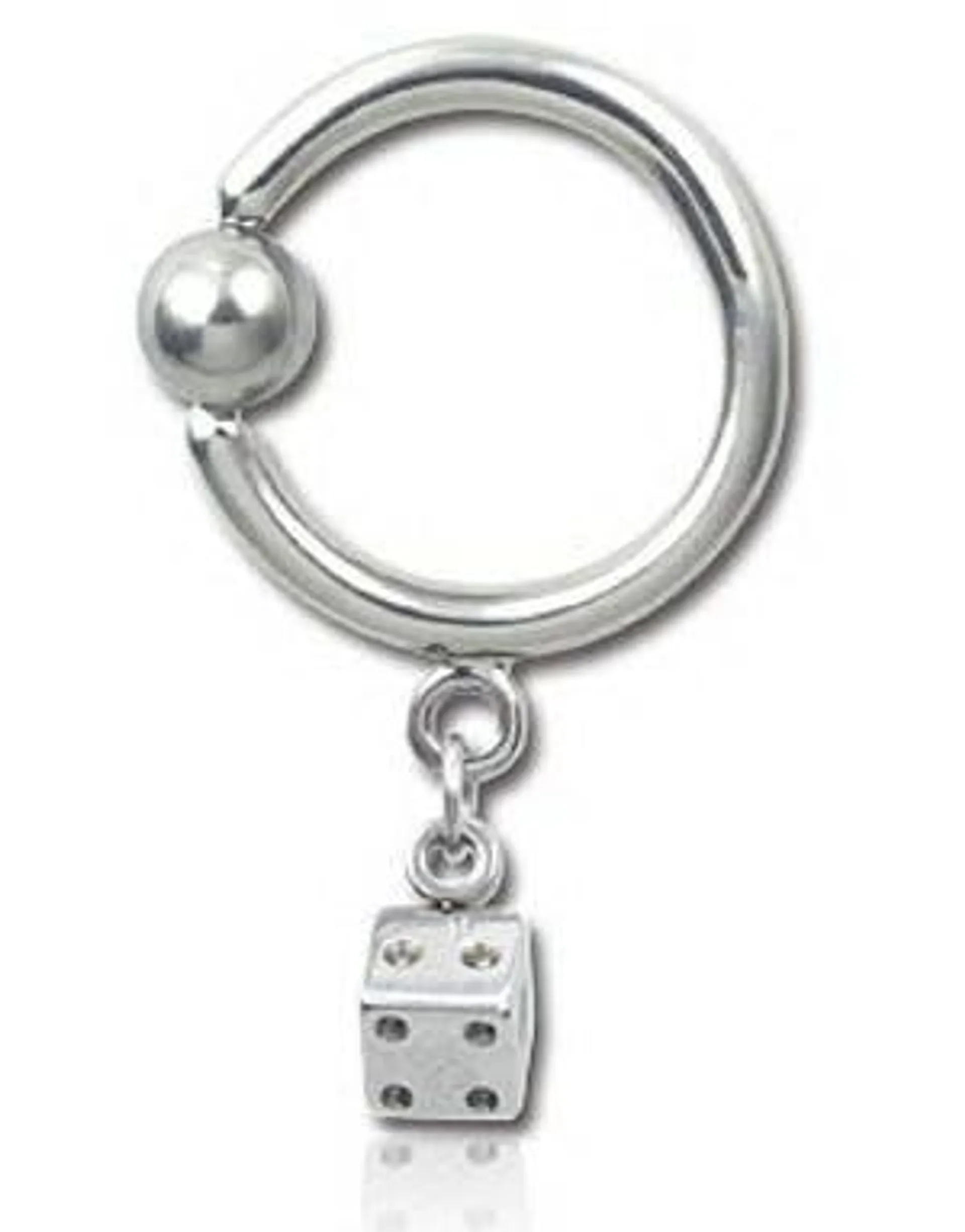 BCR Piercing med Hengende Terning - 1.6 x 12 mm