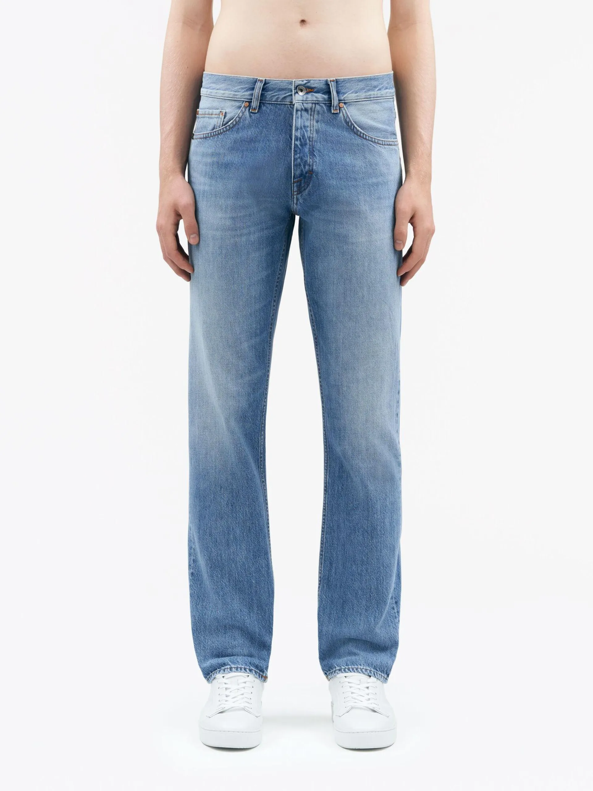 Regular fit jeans i blå denim