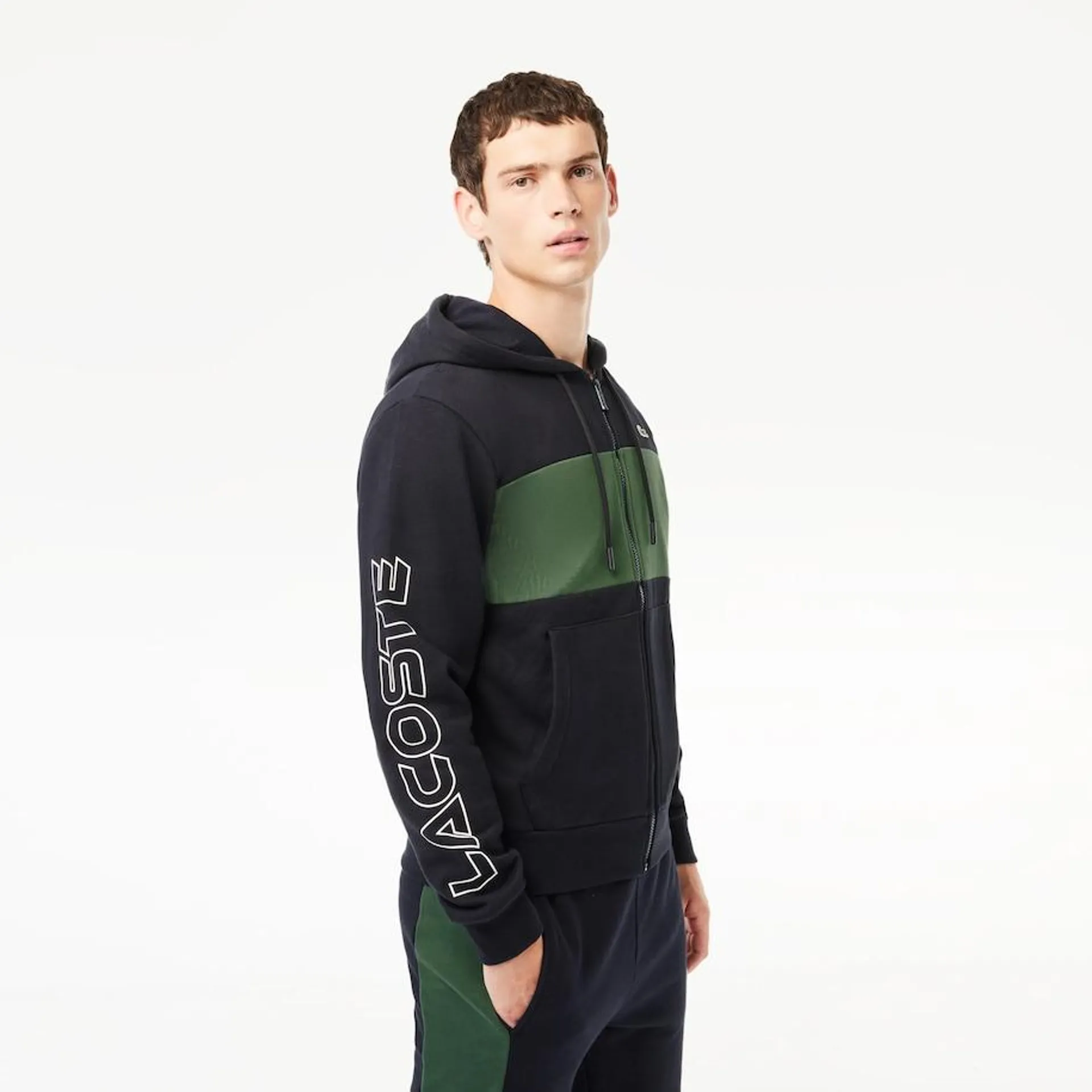 Zip Up Colorblock Hoodie