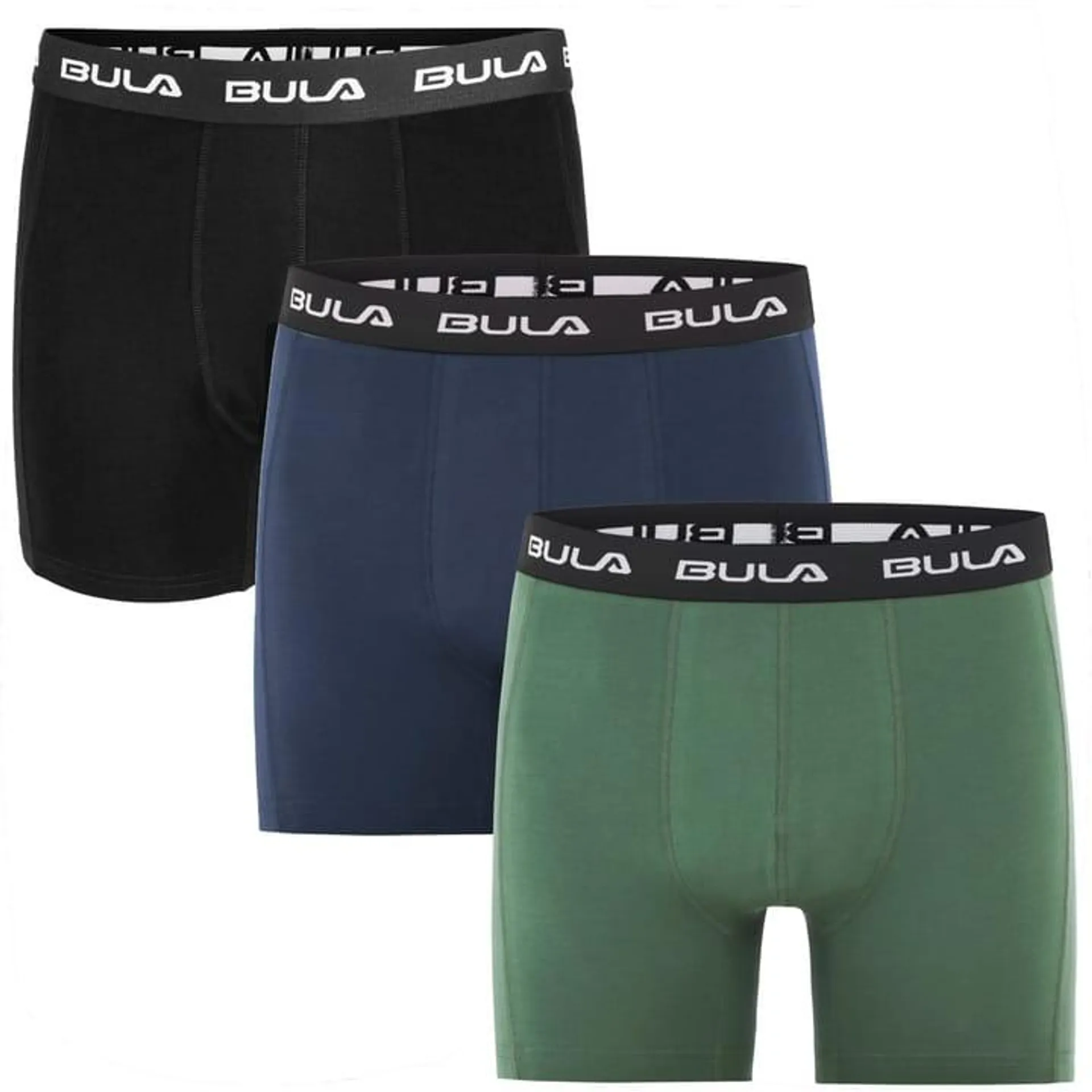 Bula Men's Frame 3pk Boxers Ivy/Black/Navy