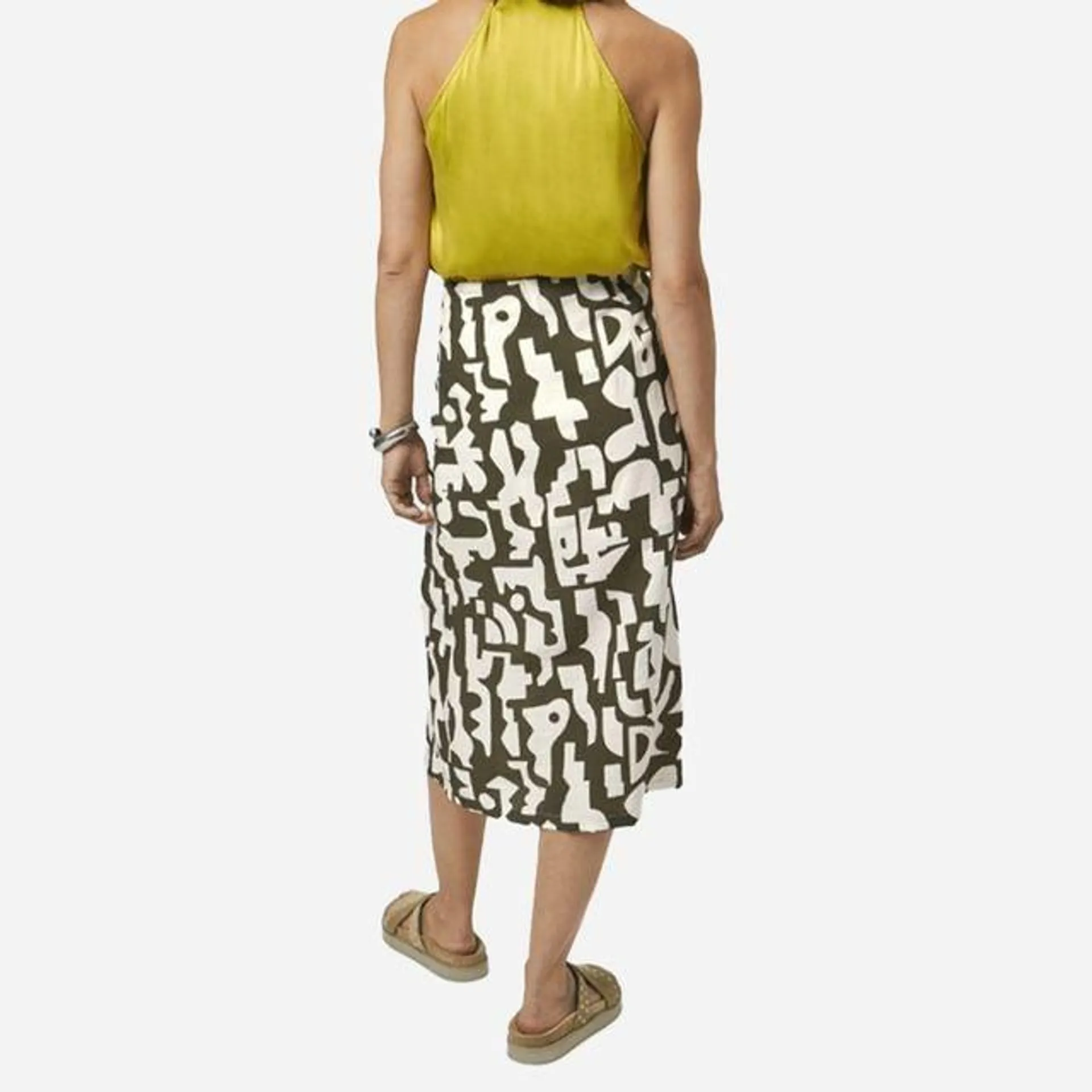 Leica Printed Midi Skirt - Jungle Leaf