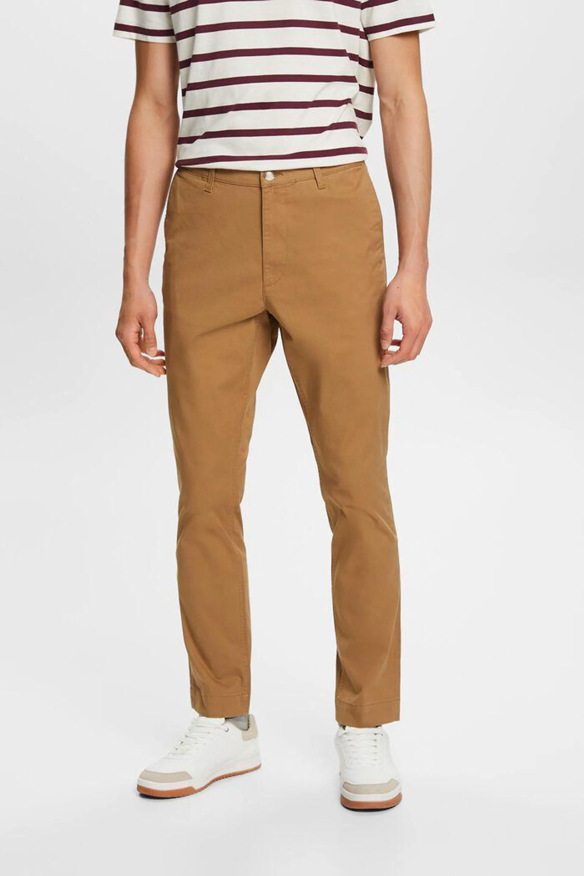 Cotton-Twill Slim Chinos