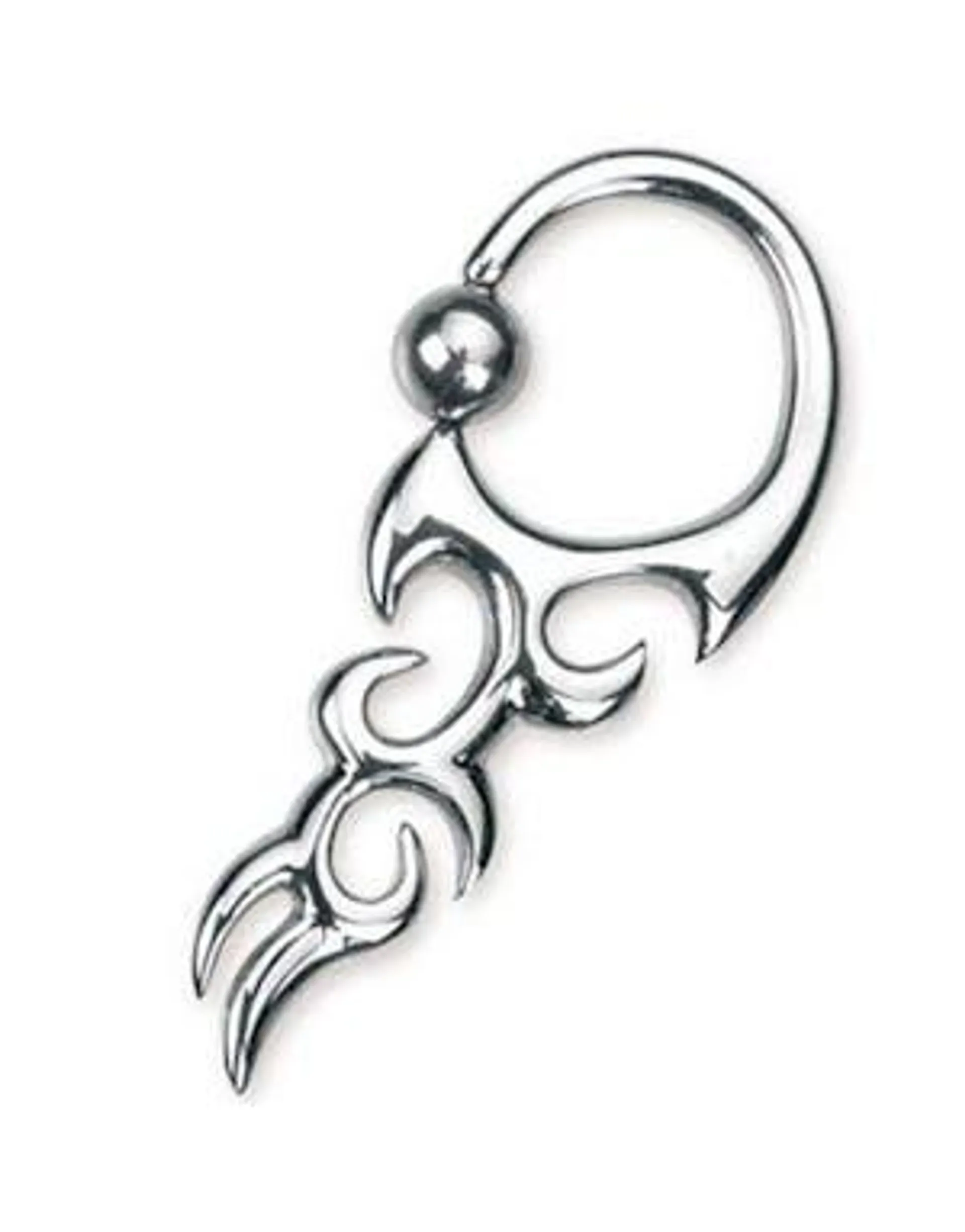 Steel Tribal Flame BCR Piercing - Strl 2 x 12 mm
