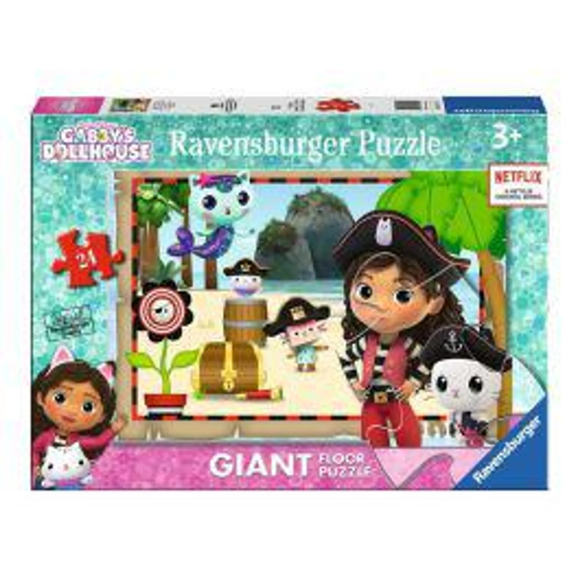 Ravensburger Gulvpuslespill 24 Brikker - Gabby's Dukkehus: Sjørøver