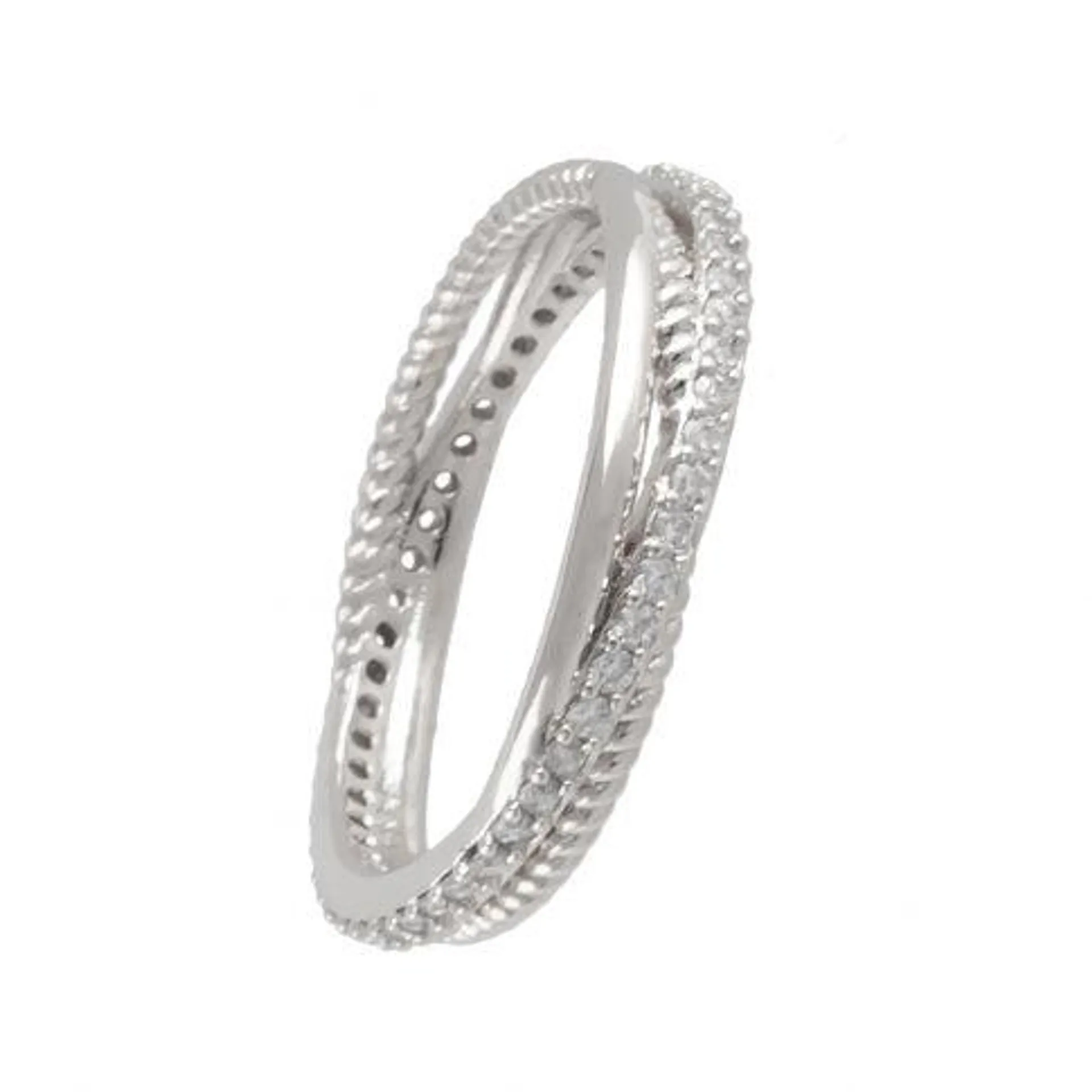 Laurel ring 18 silver