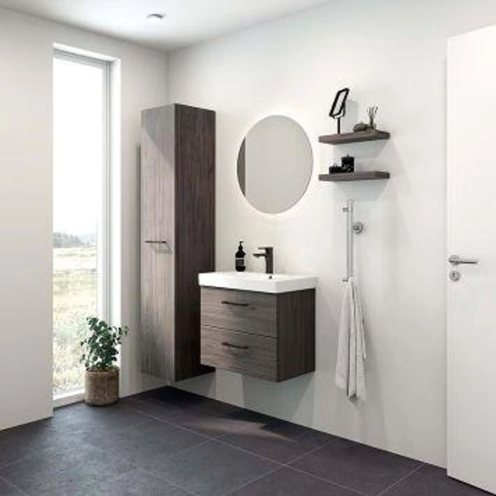BADEROMSMØBEL SCANBAD DELTA GRUNN 60 CM