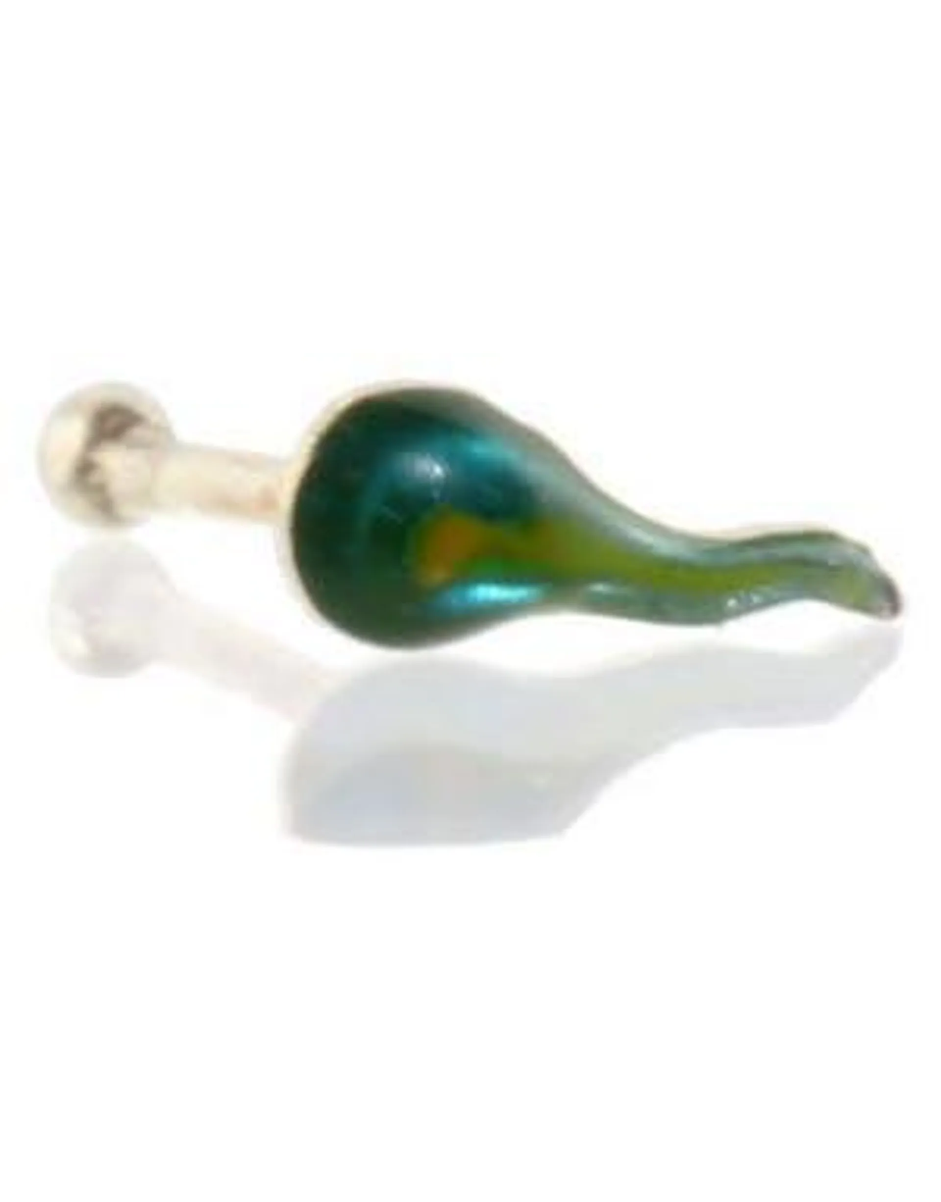 Tadpole Green - Nesepiercing i Ekte Sølv 925S