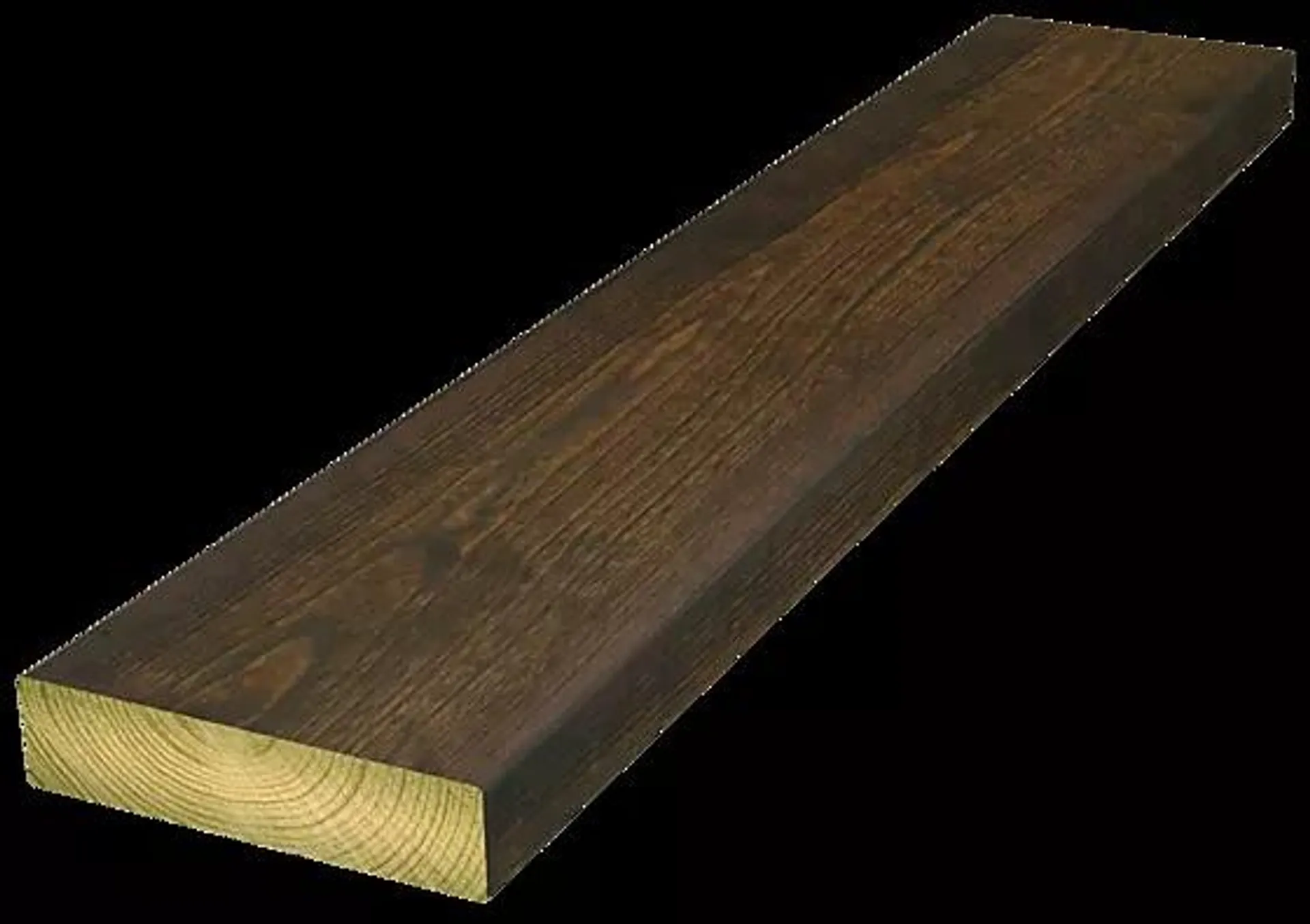Terrassebord royalimpregnert brun furu 28x120x3900 mm