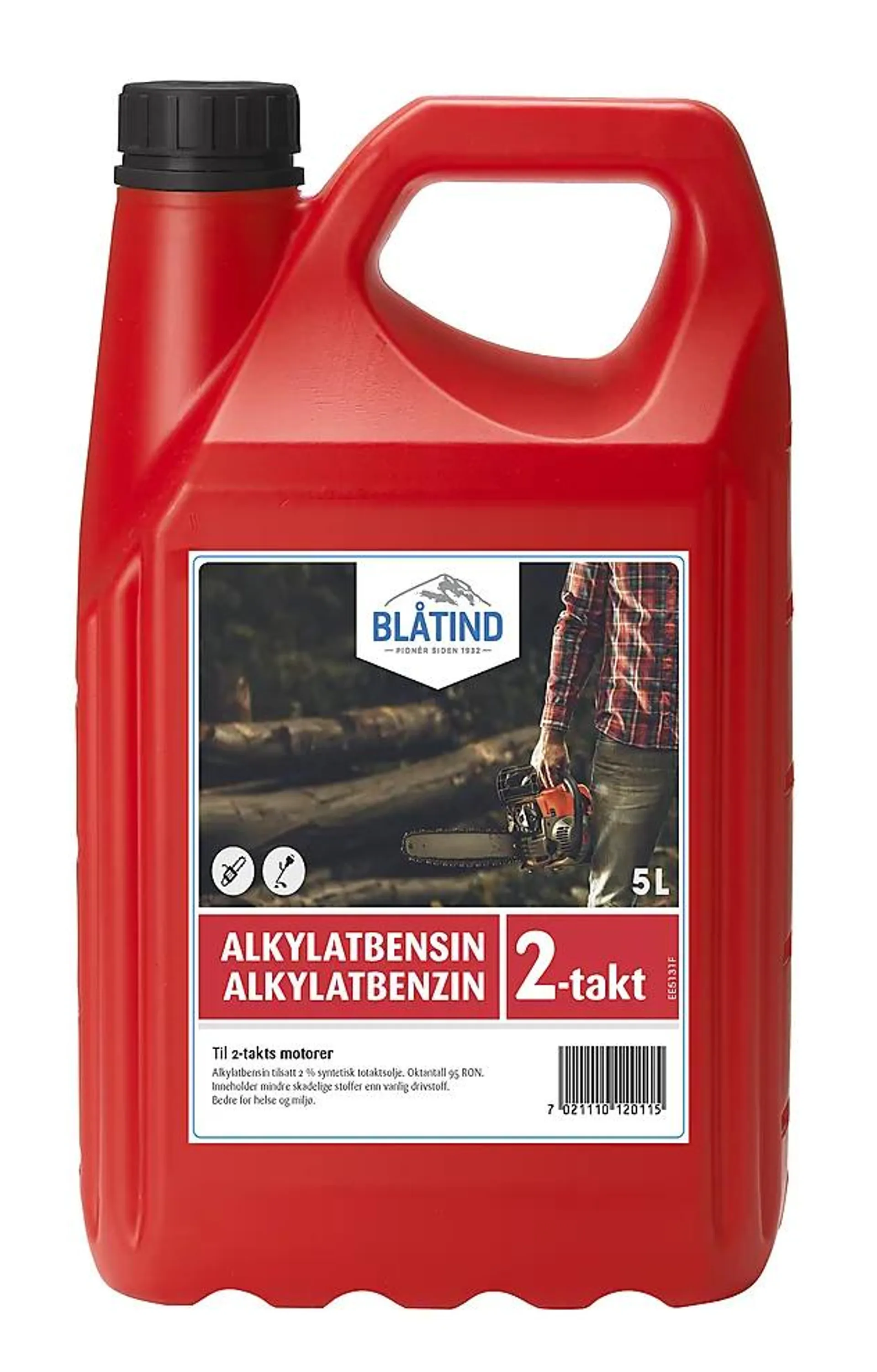 Blåtind alkylatbensin 2-takt 5 liter miljøbensin