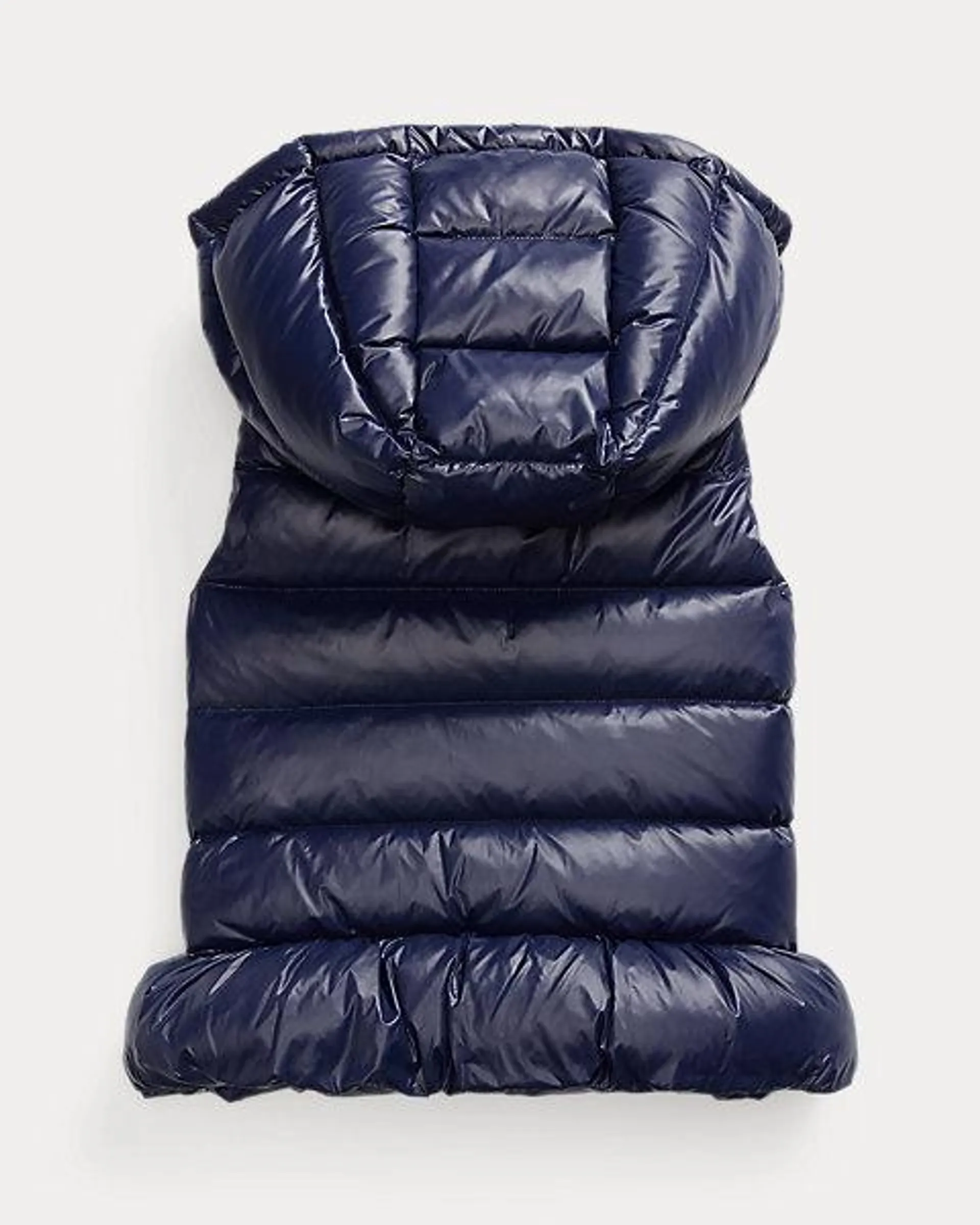 Water-Repellent Peplum Down Gilet