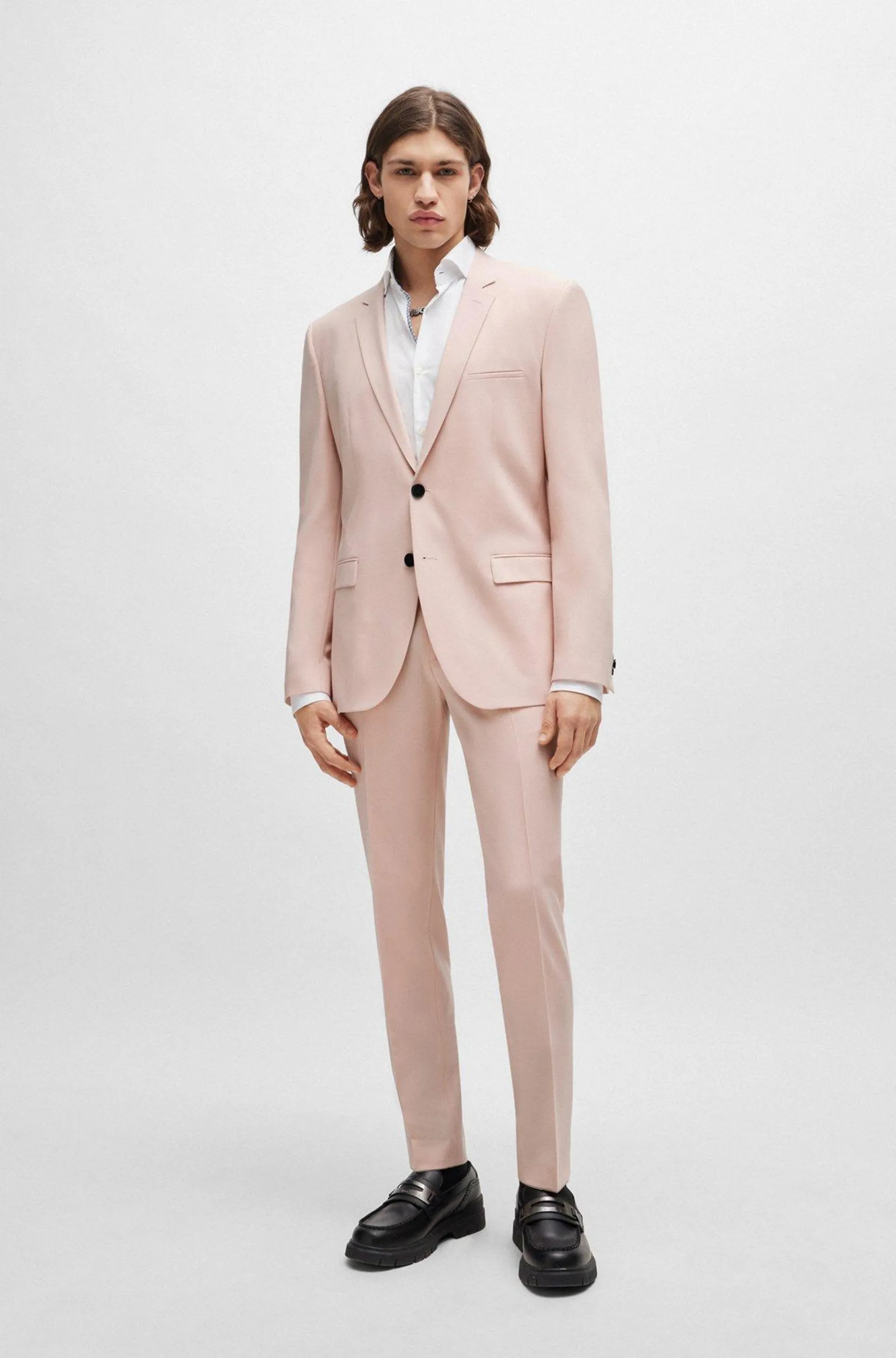 Extra-slim-fit suit in performance-stretch fabric