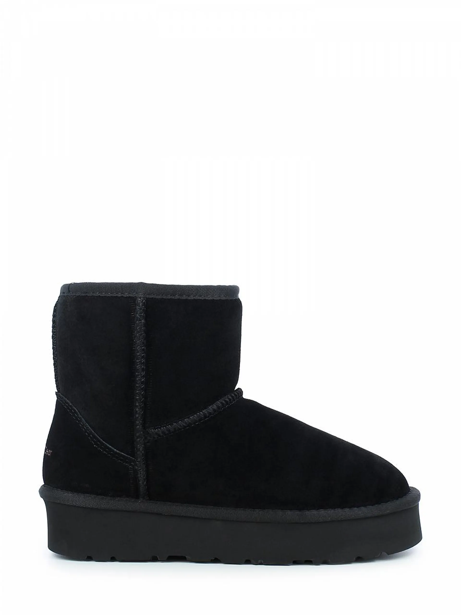 Platform Suede Varmfôret Black Water Resistant