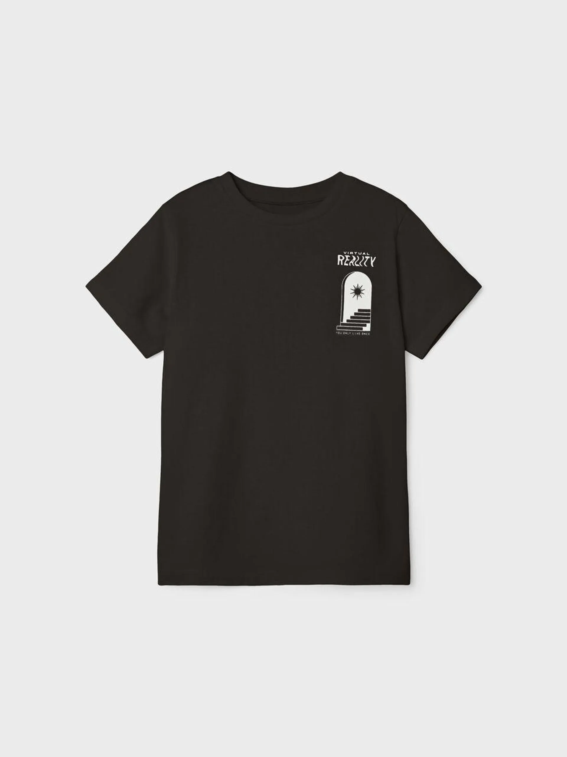 PRINT BAK T-SKJORTE