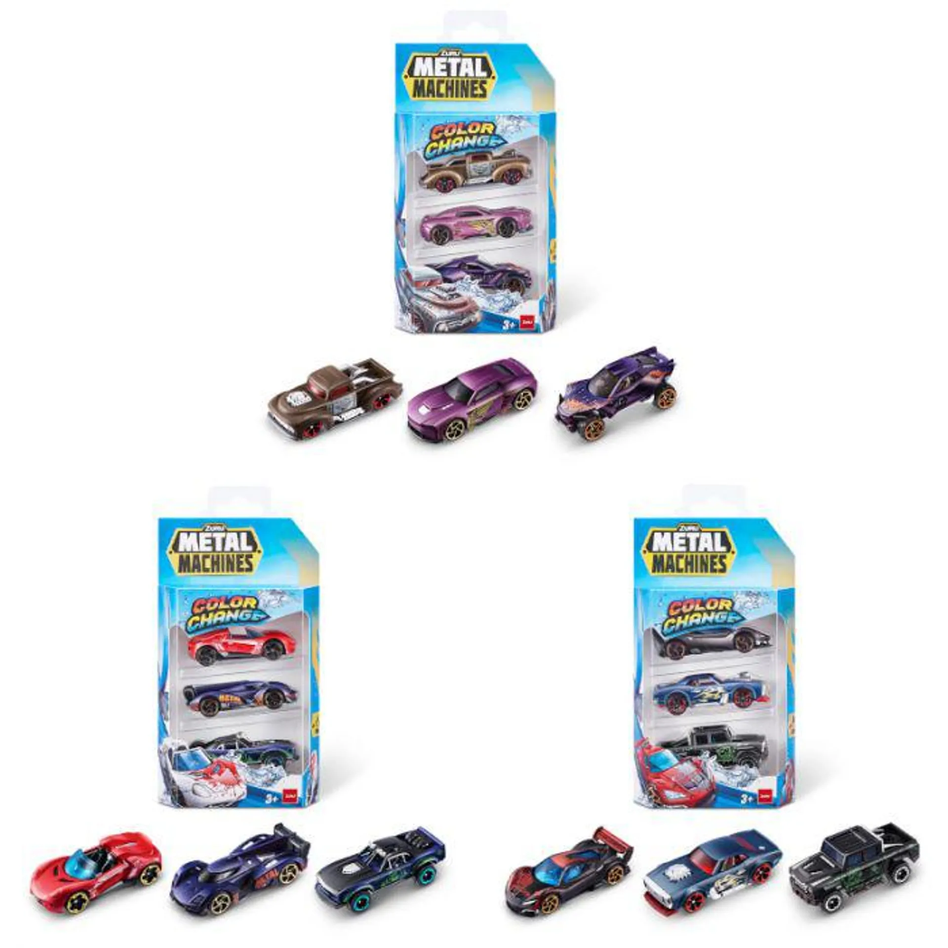 Zuru Metal Machines Color Change 3-Pakning (assortert)