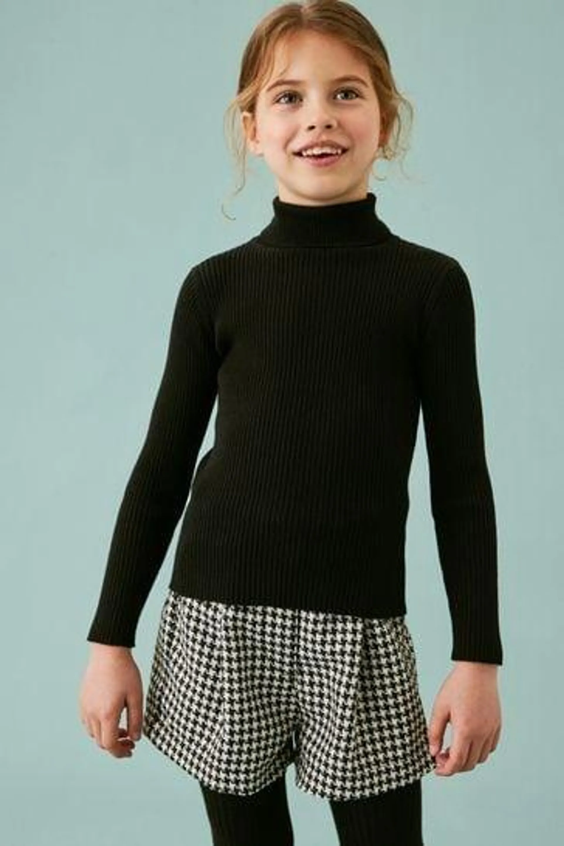 Houndtooth Shorts & Tights Set (3-16yrs)