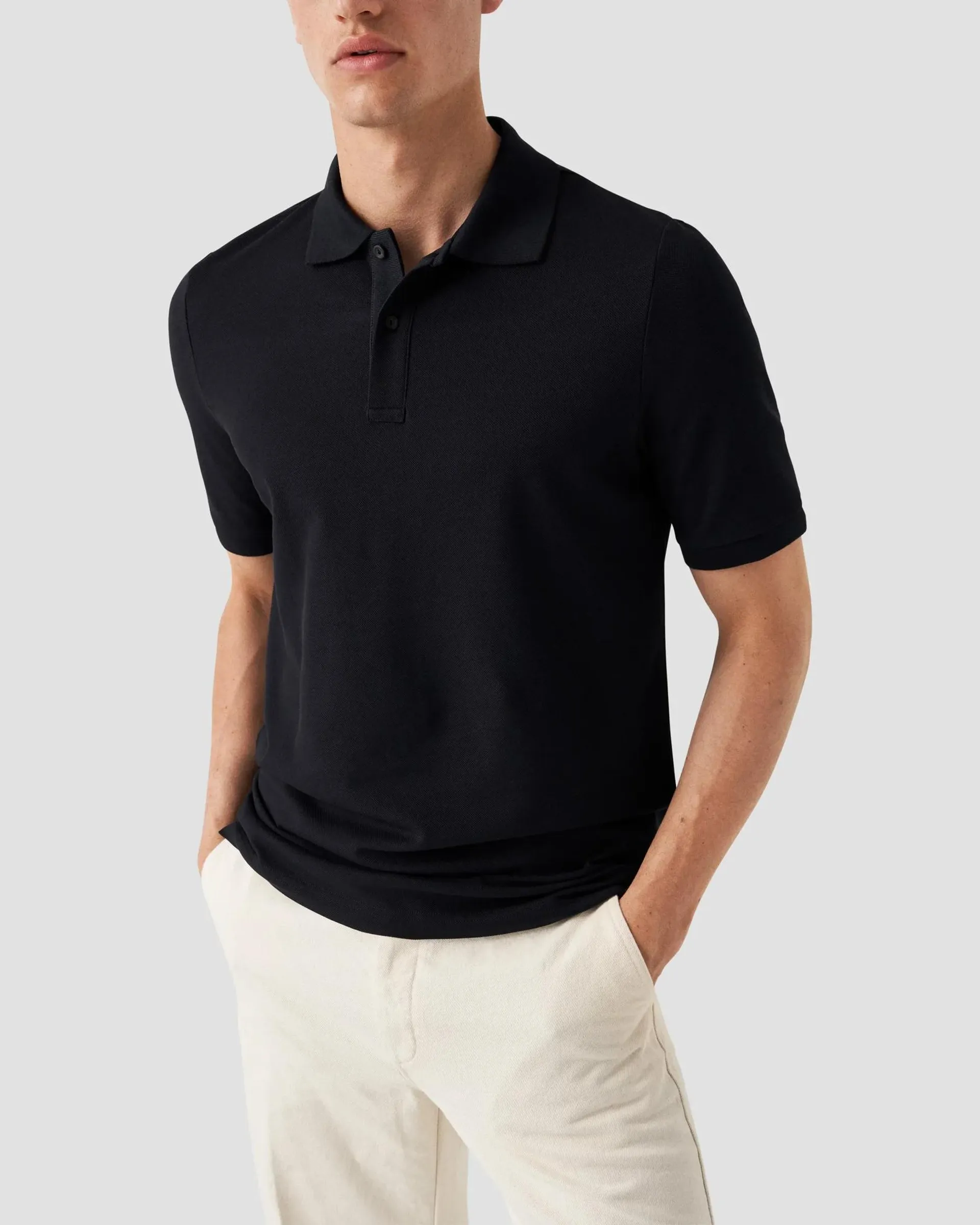 Navy Piqué Polo Shirt