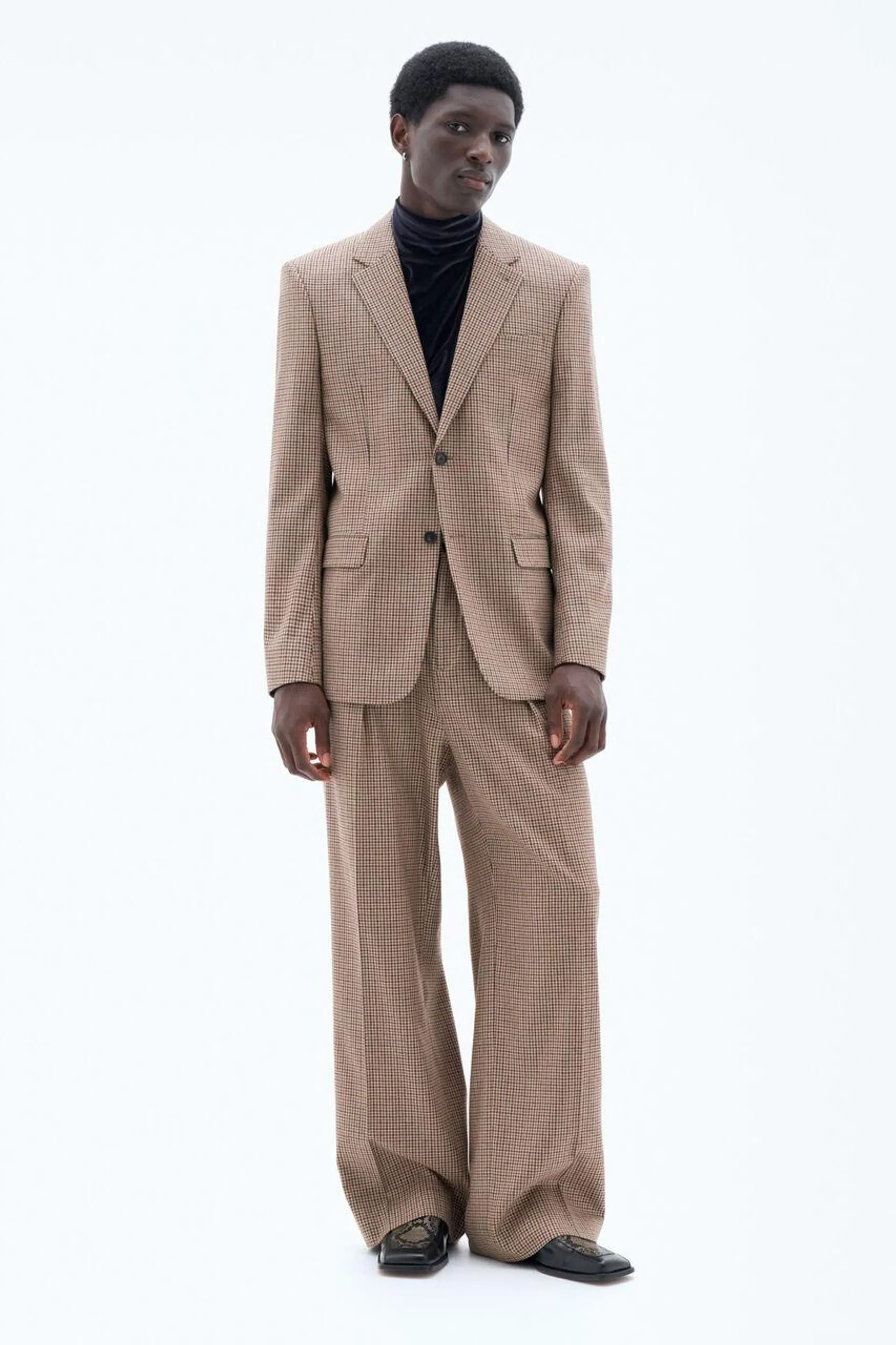 Single Breasted Check Blazer
