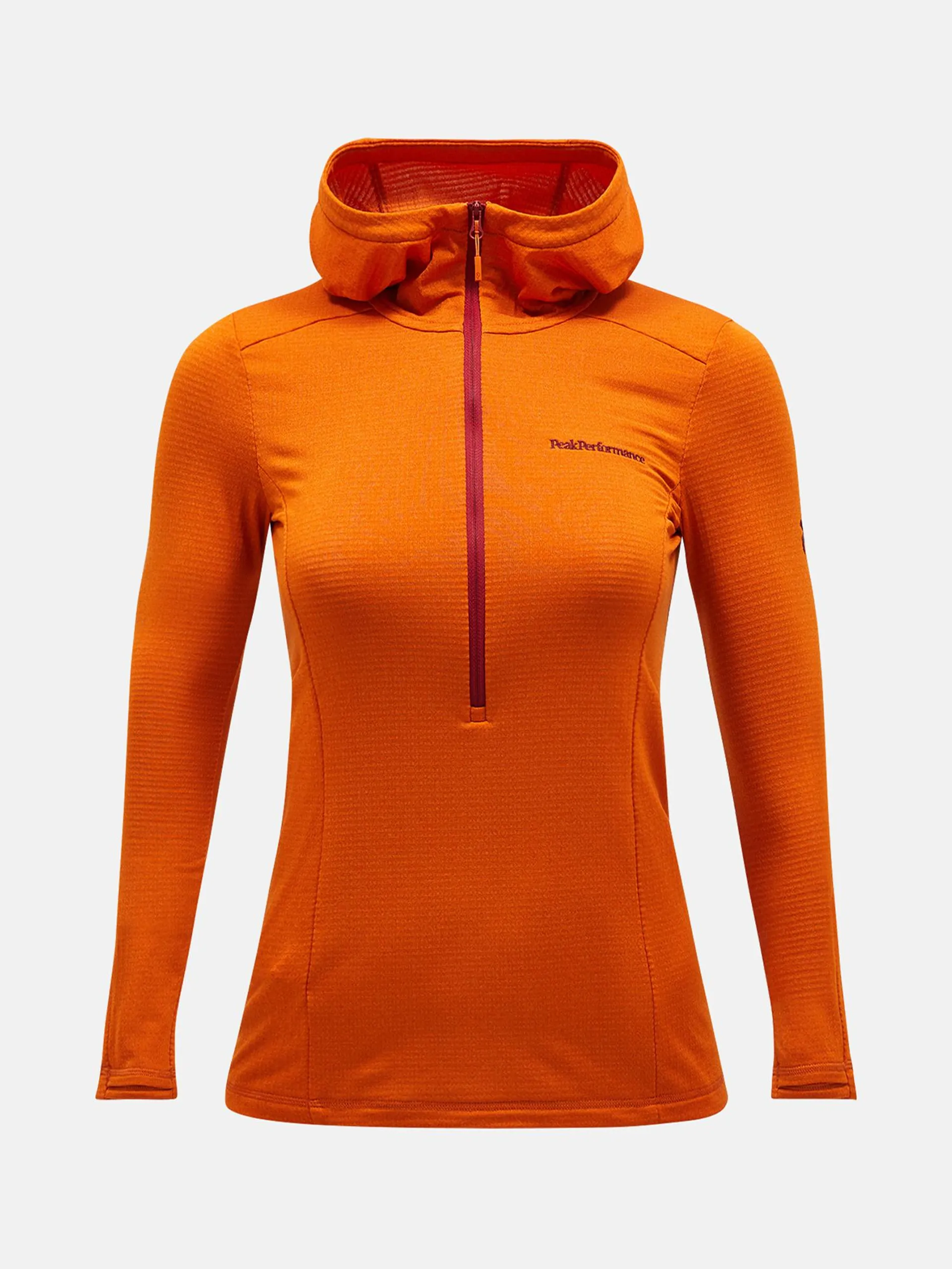 Light Hooded Fleece Half Zip Women