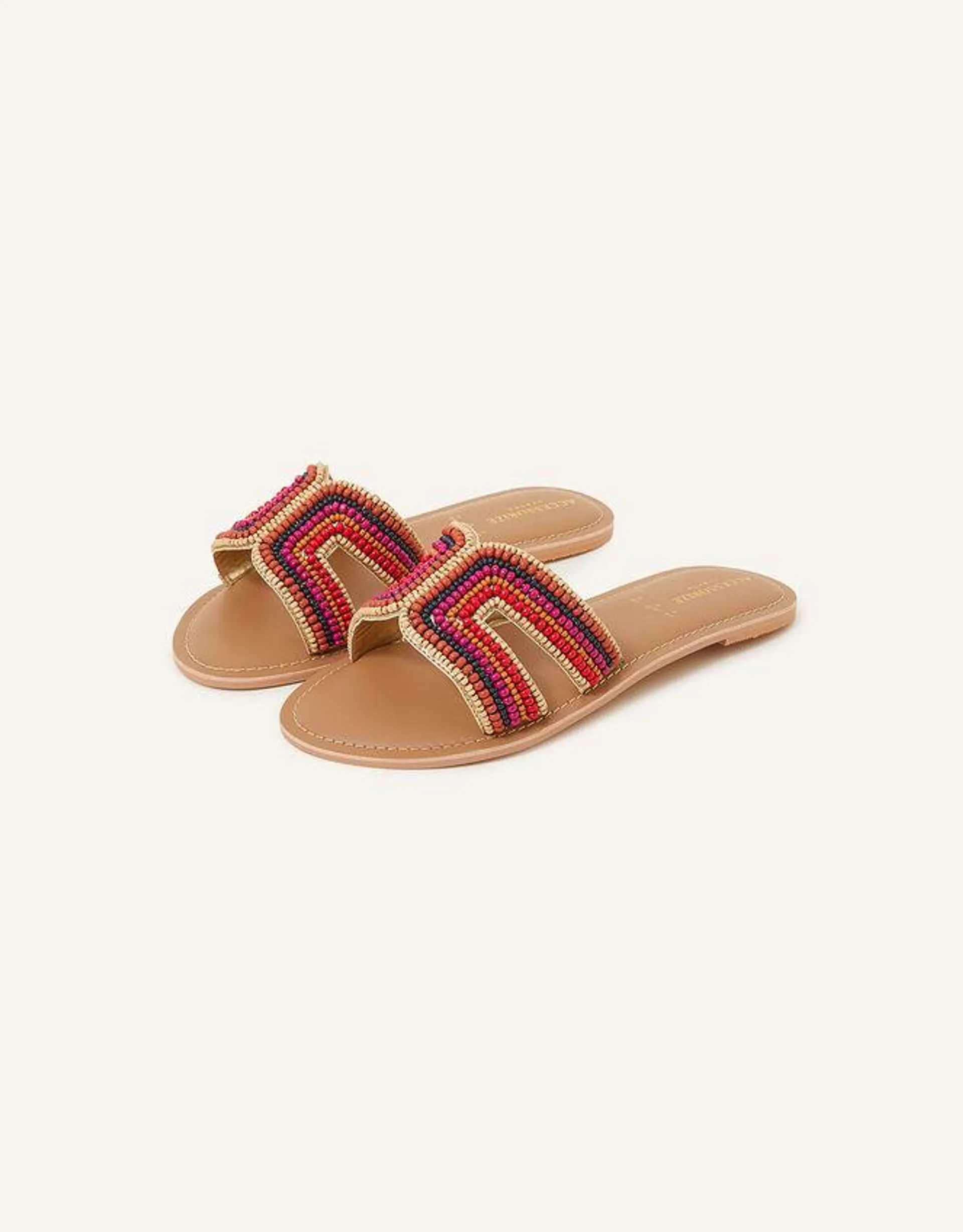 Beaded Cut Out Sliders Multi