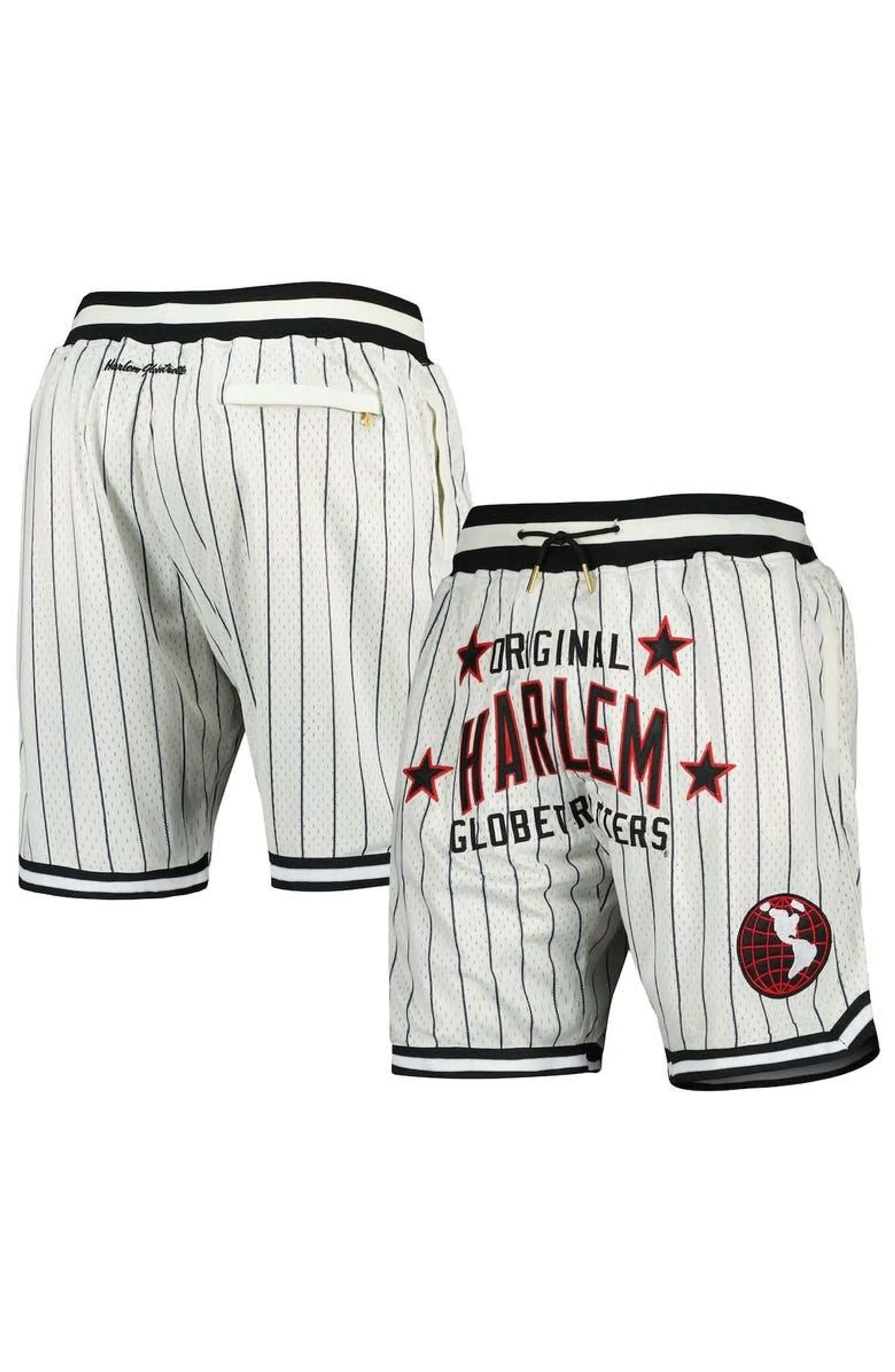 Men's Rings & Crwns White Harlem Globetrotters Triple Double Swingman Shorts