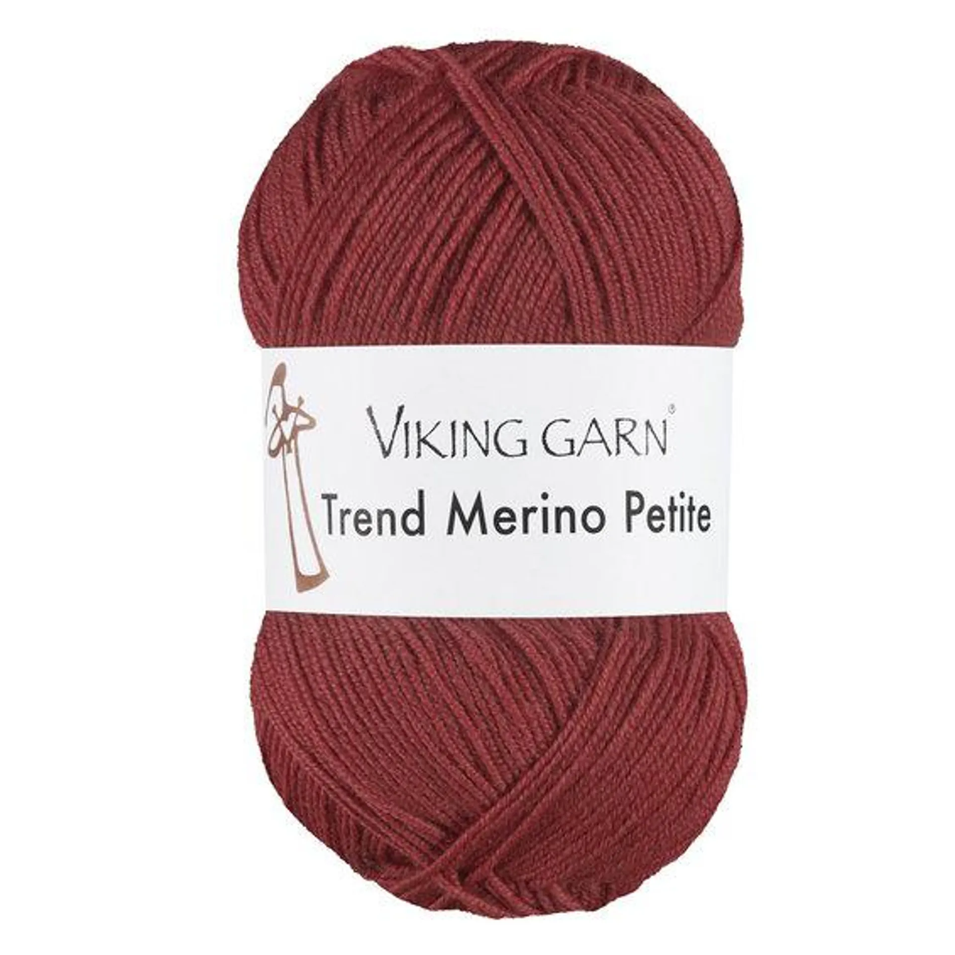 Viking Garn Trend Merino Petite 50 g mørkerød 356