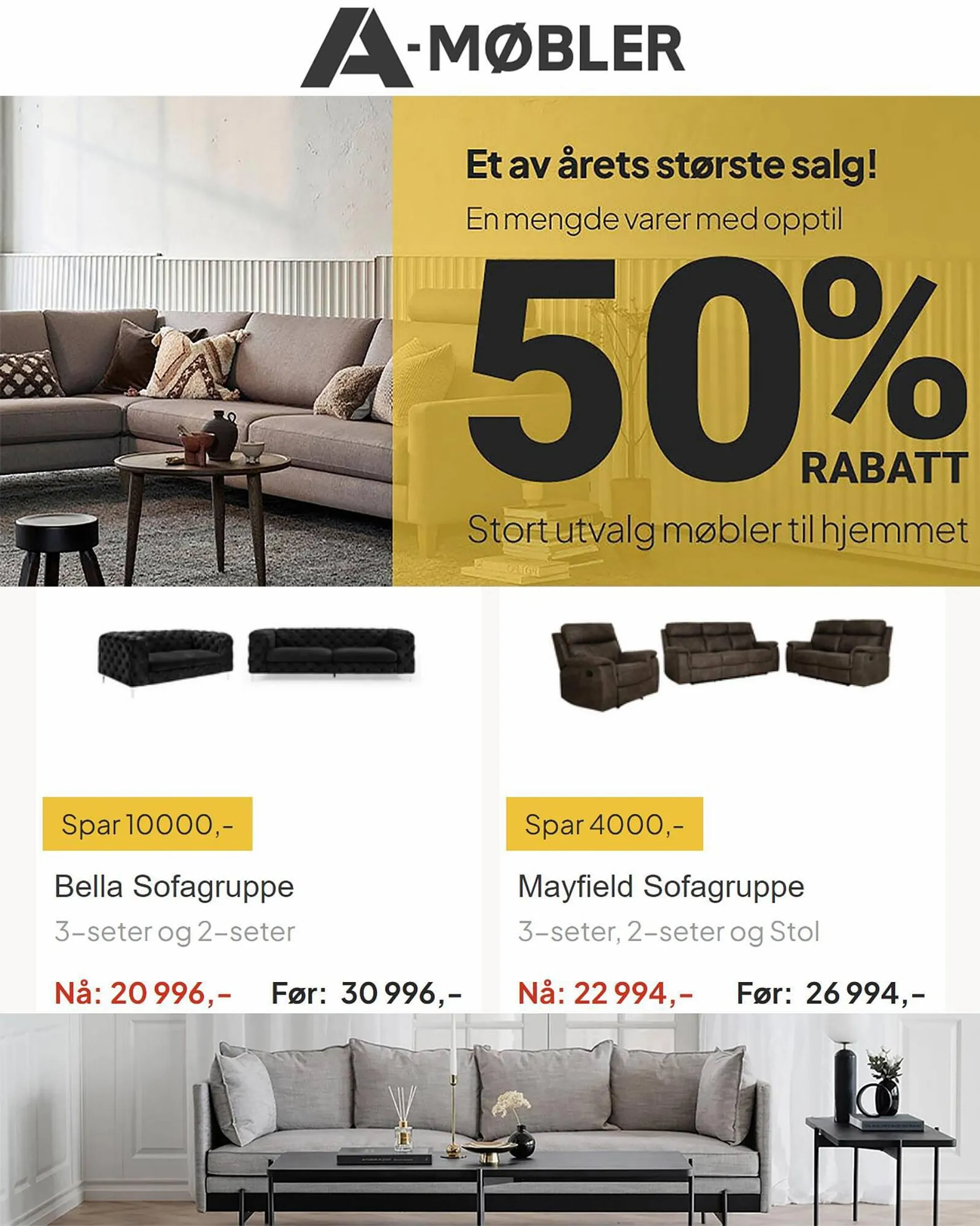 A-Møbler Kundeavis fra 30. august til 12. september 2023 - kundeavisside 1