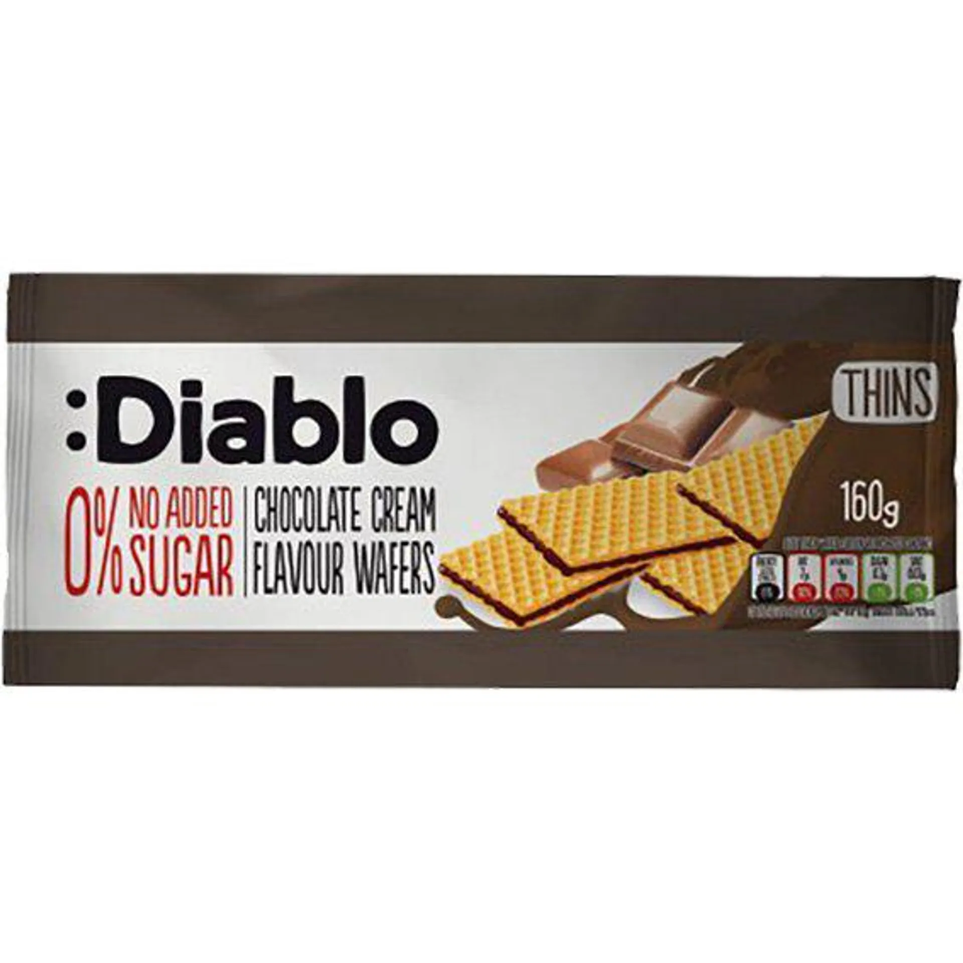 Diablo chocolate flavour wafers 160 g