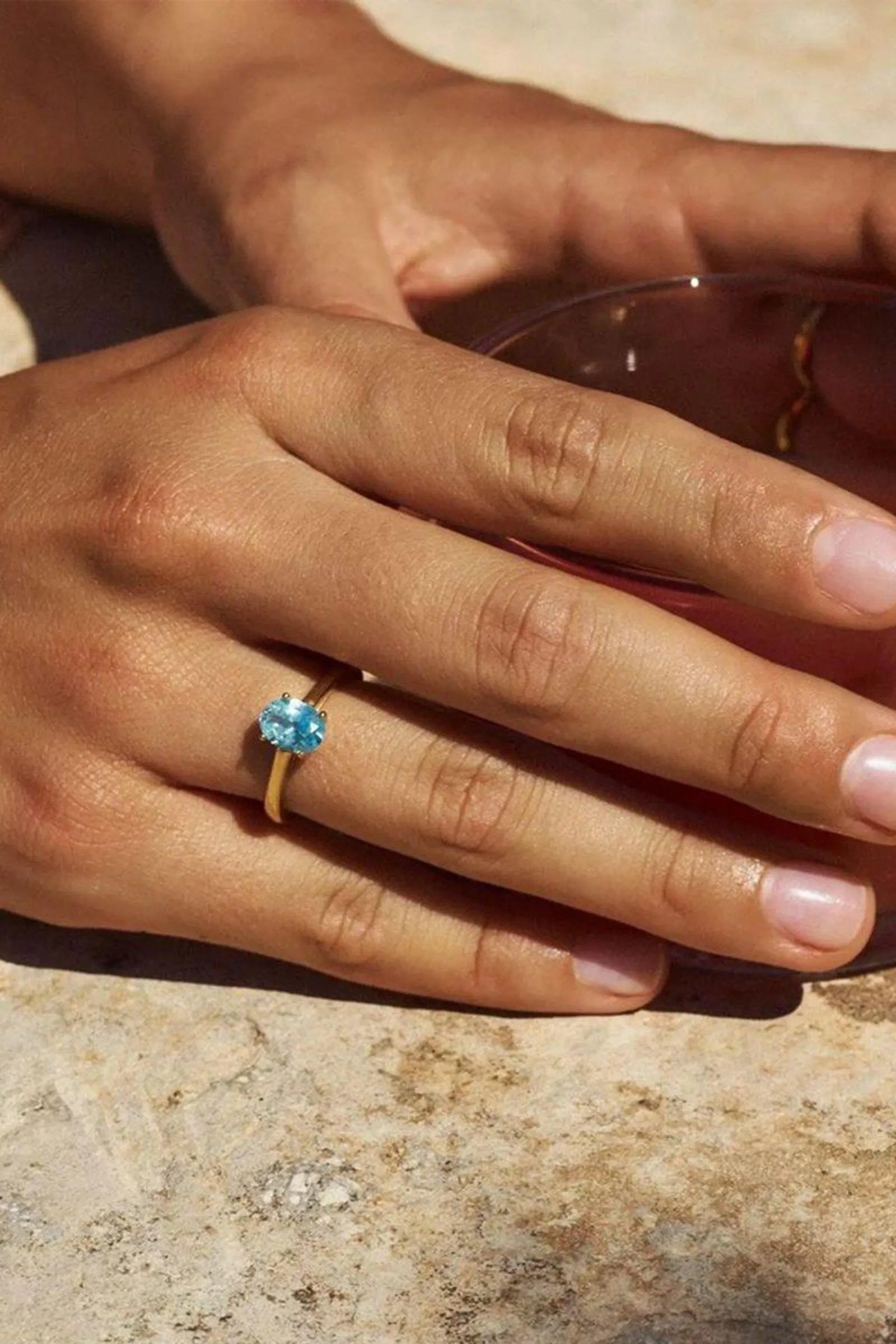 Orion Ring Aqua Gold