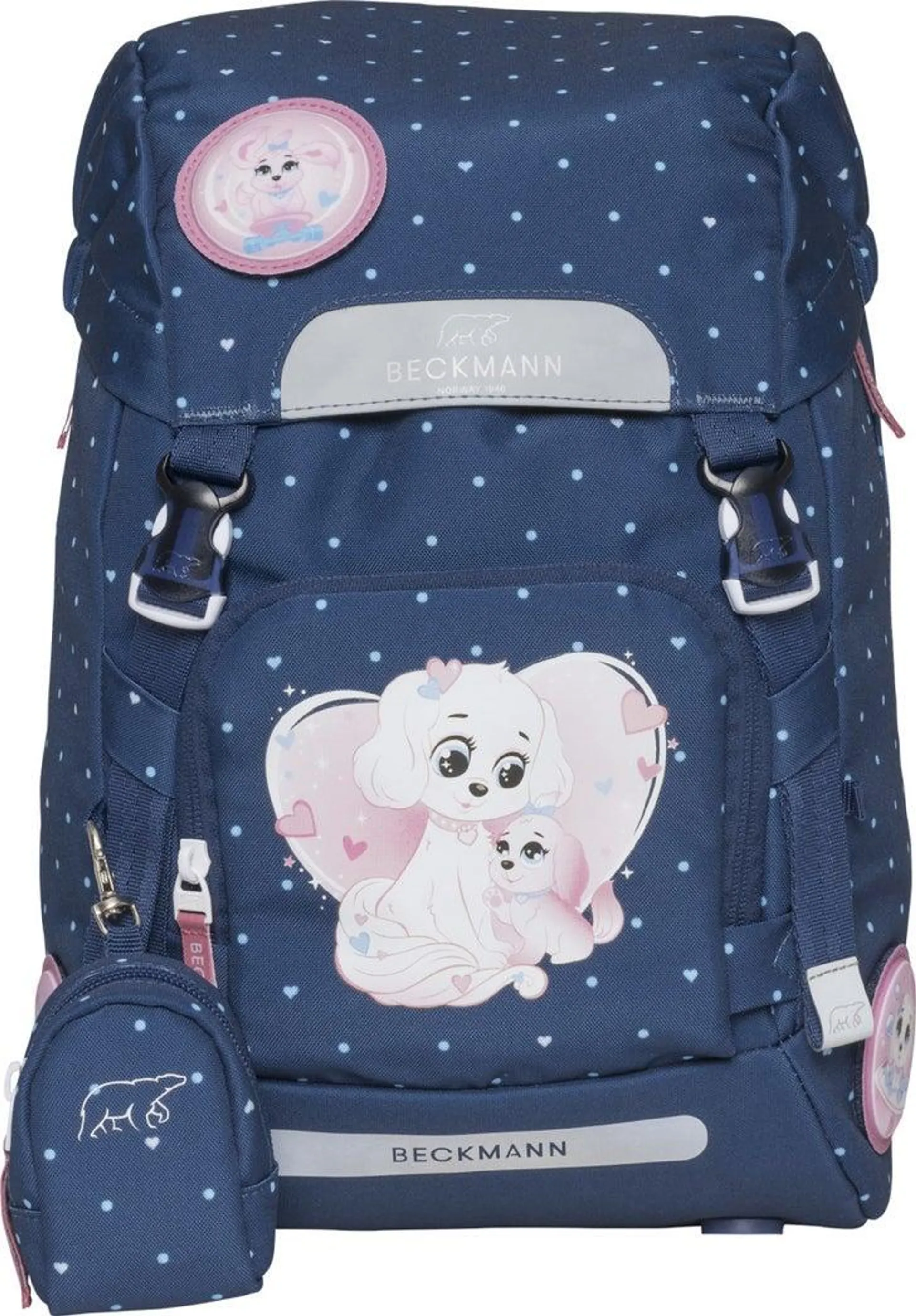 Skolesekk 1.kl Pet Friends Blue Classic 22L - Beckmann