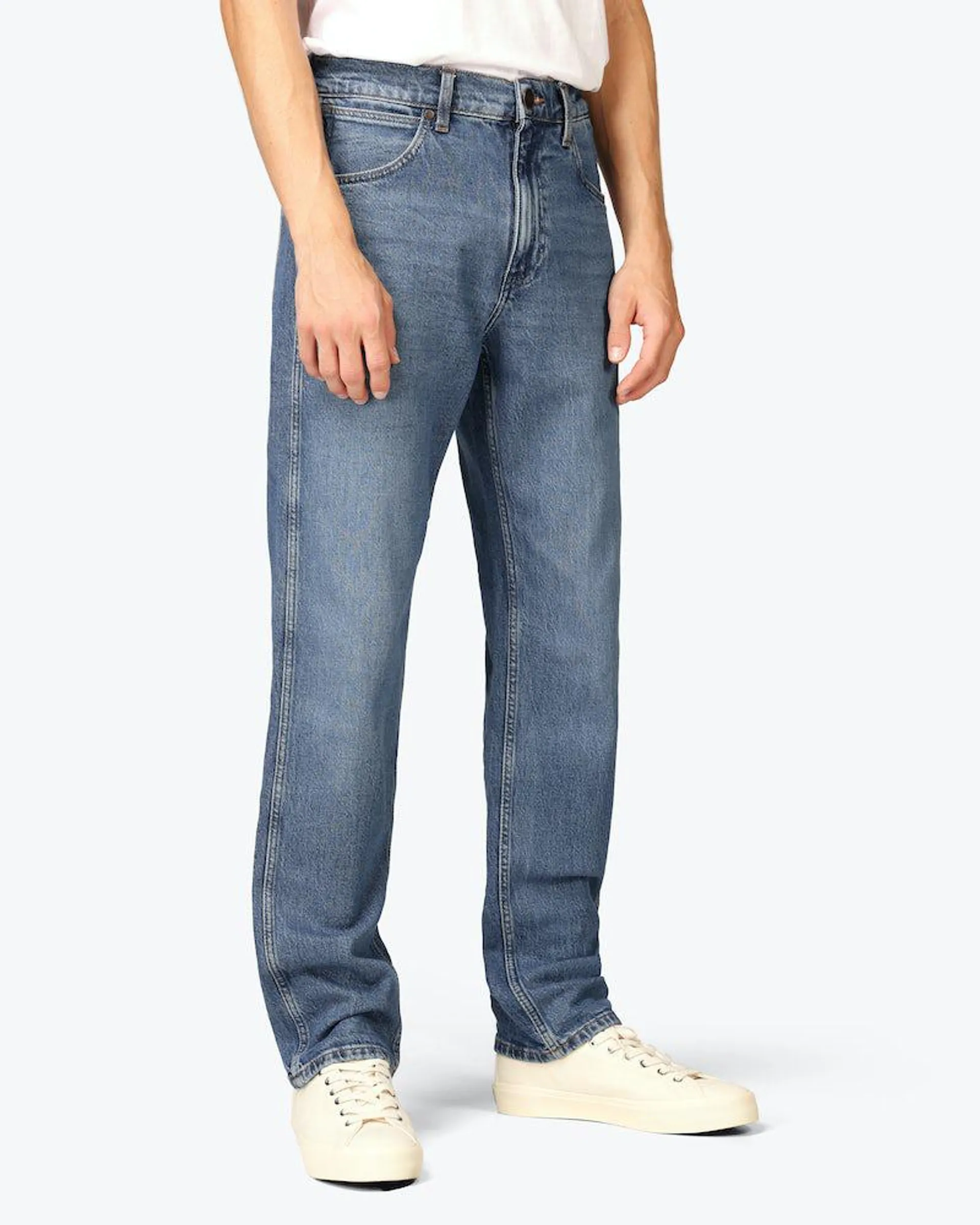 Frontier Straight Medium Blå Jeans