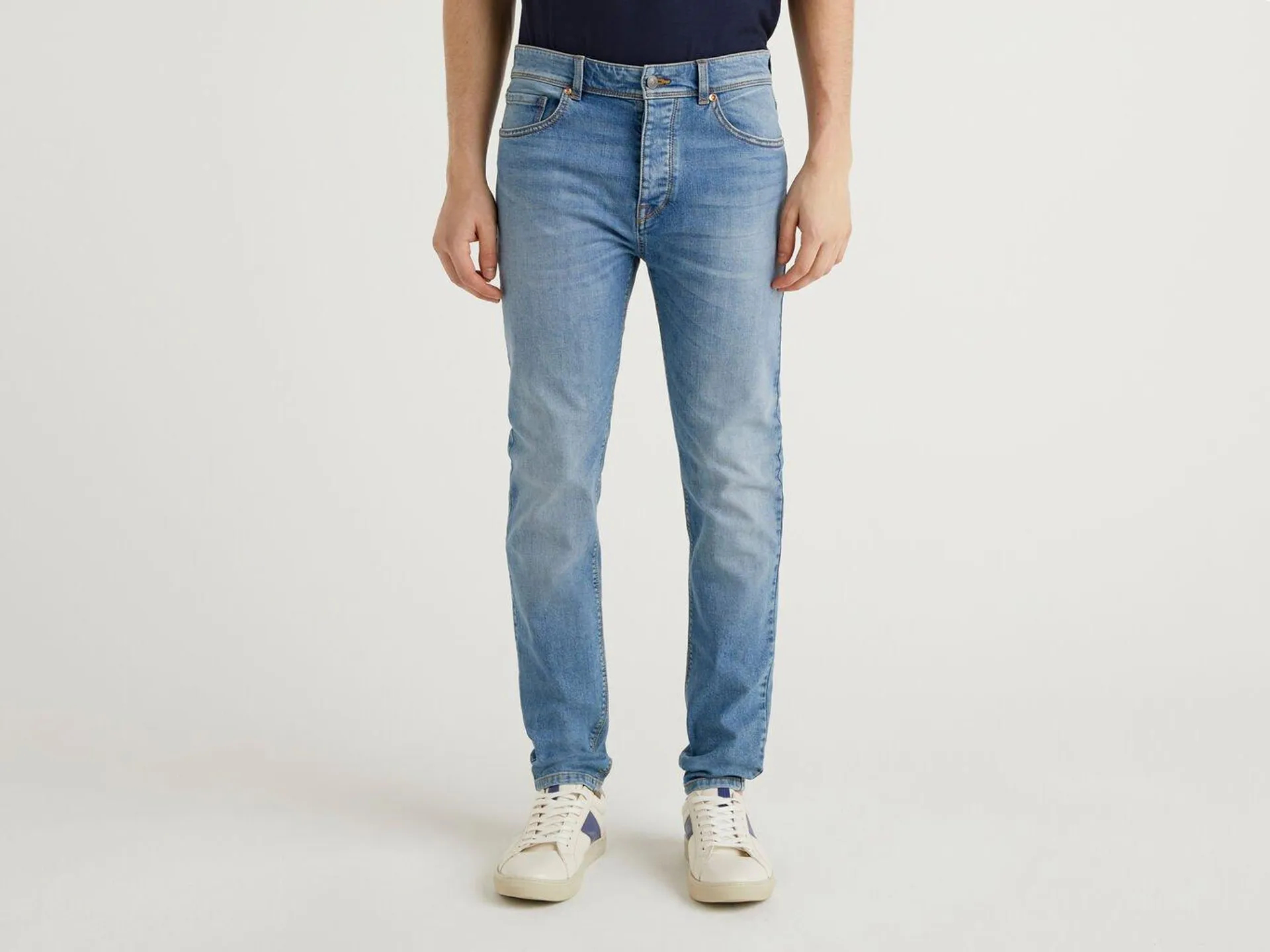 Benetton Mager Fit Jeans Herre Lyse Blå | Norge-8490613