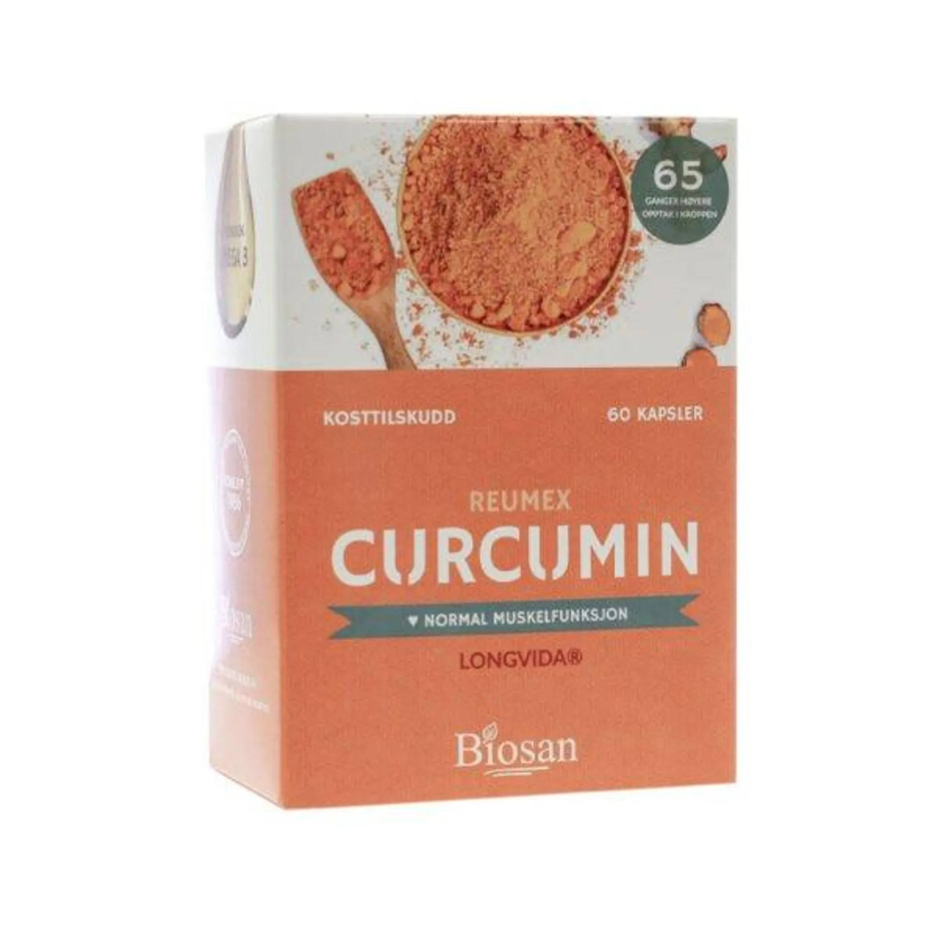 Biosan reumex curcumin 60 kapsler