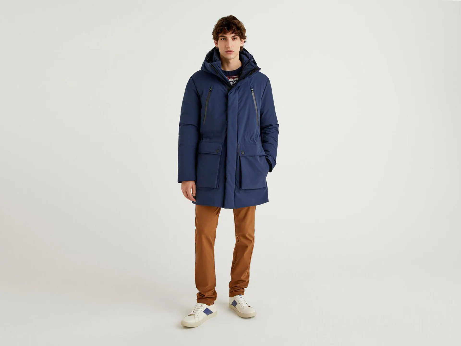 Benetton Rain Defender Parka Herre Mørke Blå | Norge-6420357