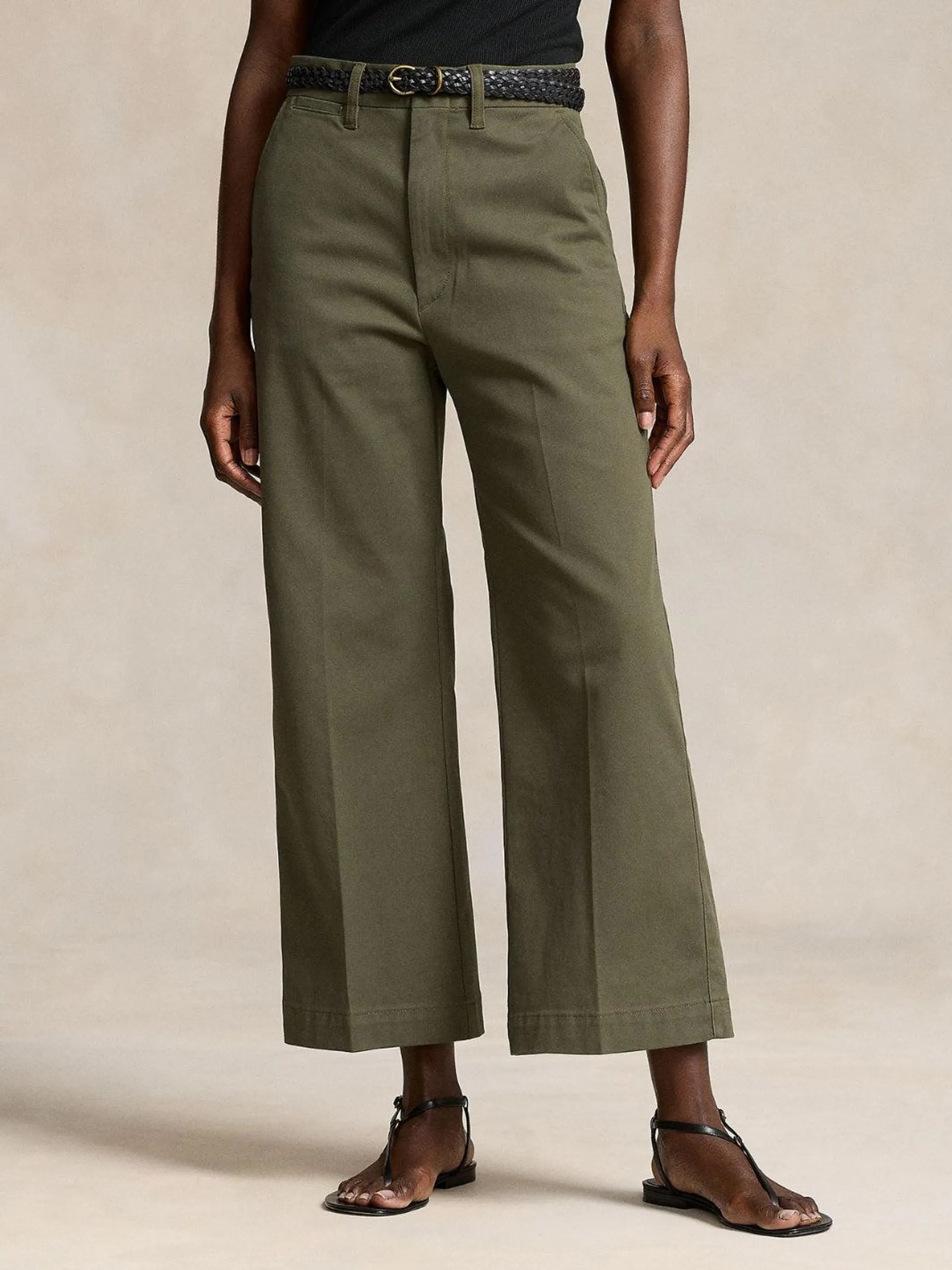 CHINO WIDE-LEG PANT Grønn