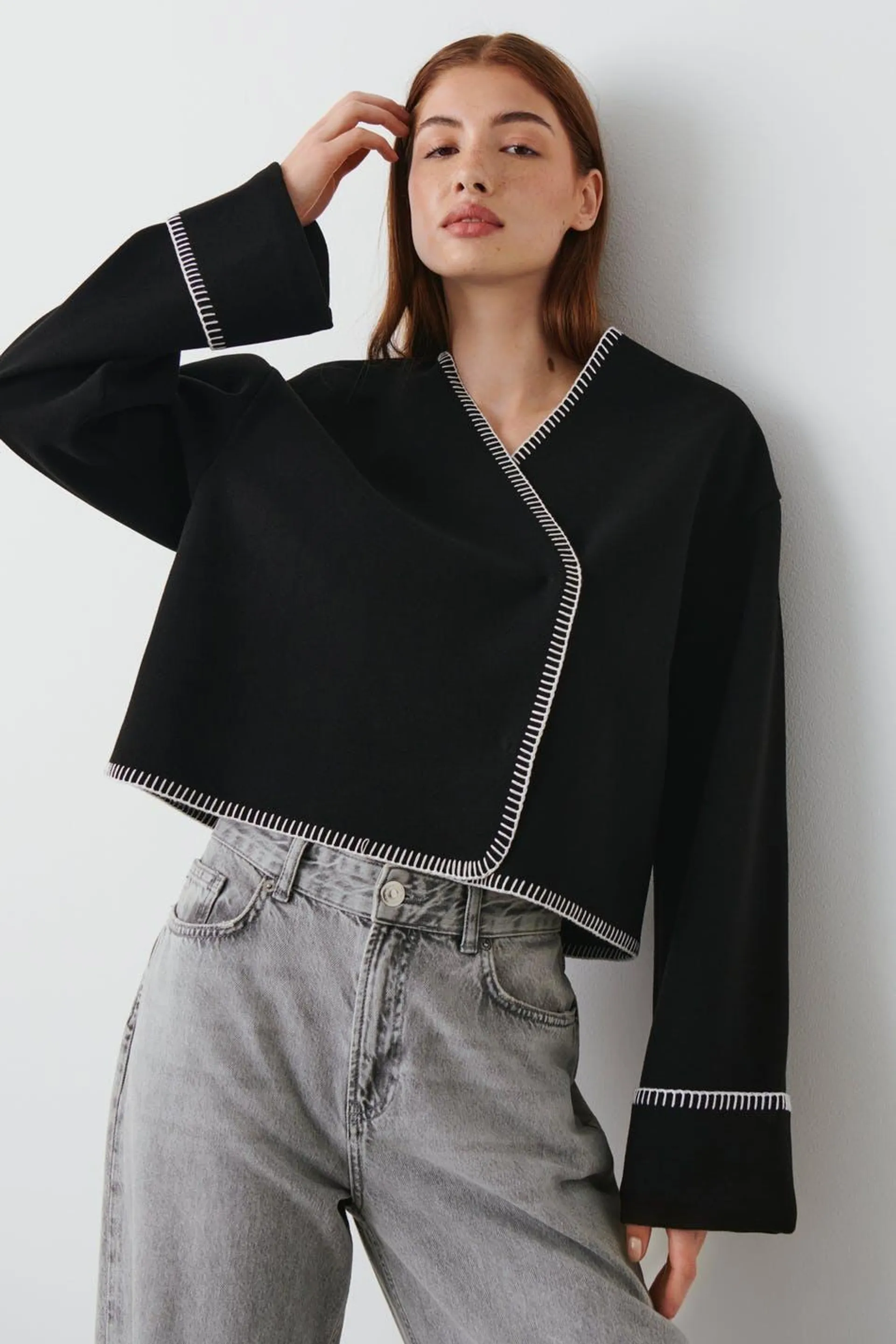 Blanket stitch jacket