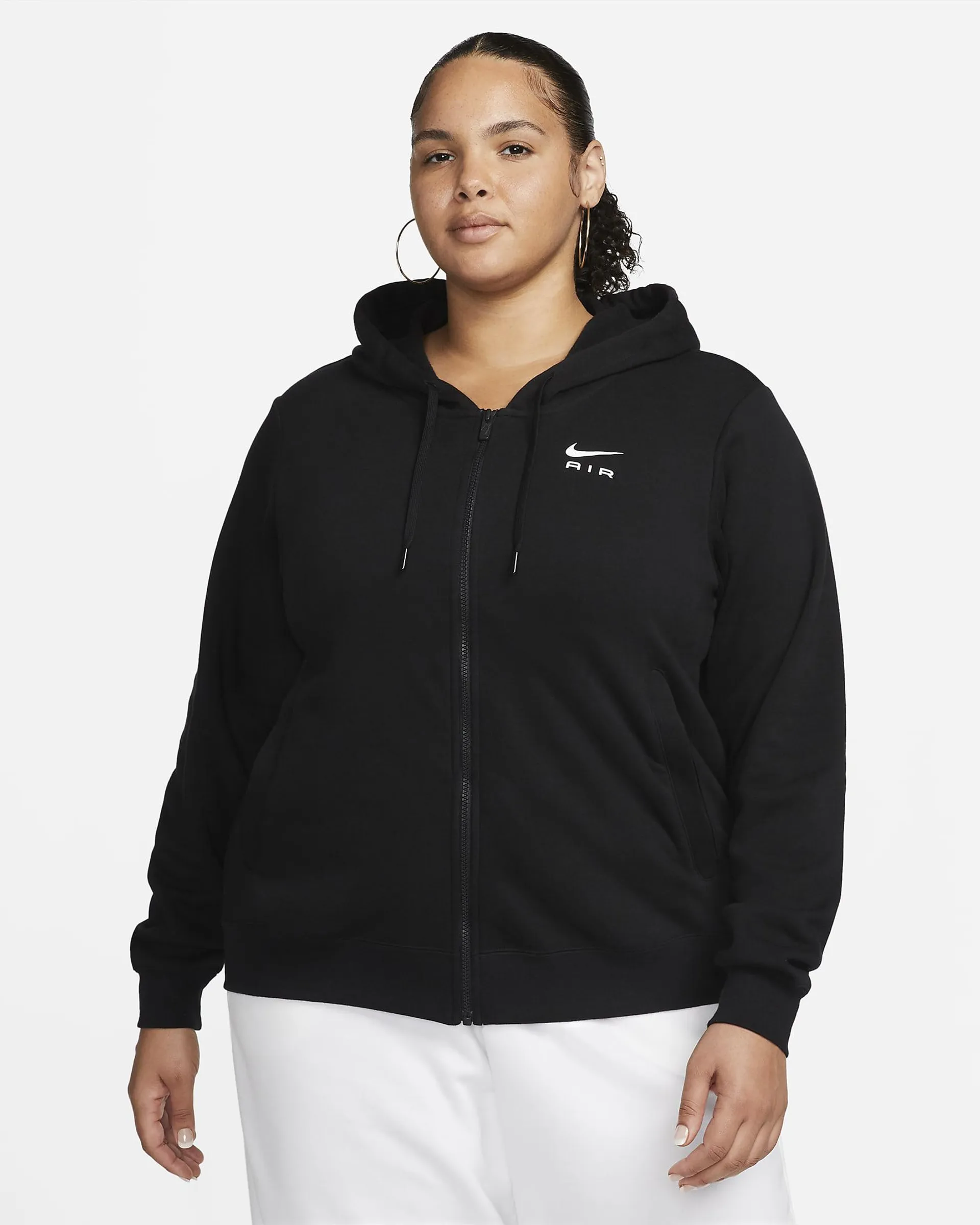 Hettejakke i fleece til dame (Plus size)